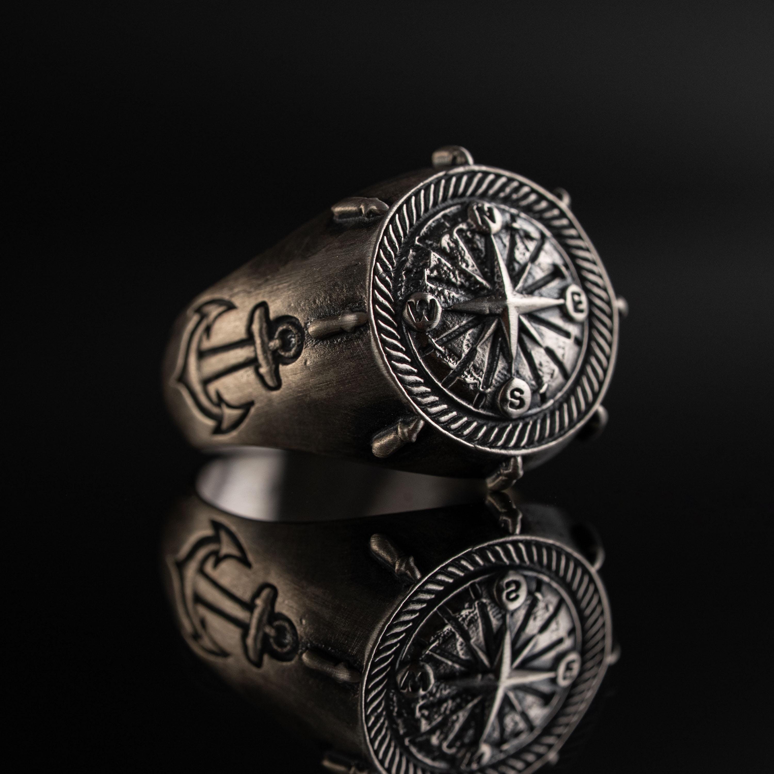 Compass Sterling Silver Ring