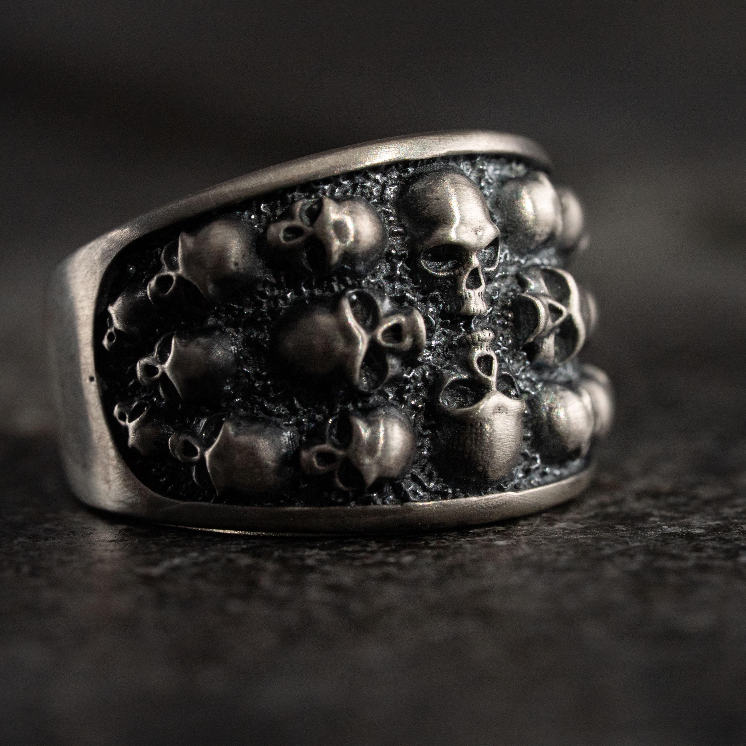 Skulls Sterling Silver Ring