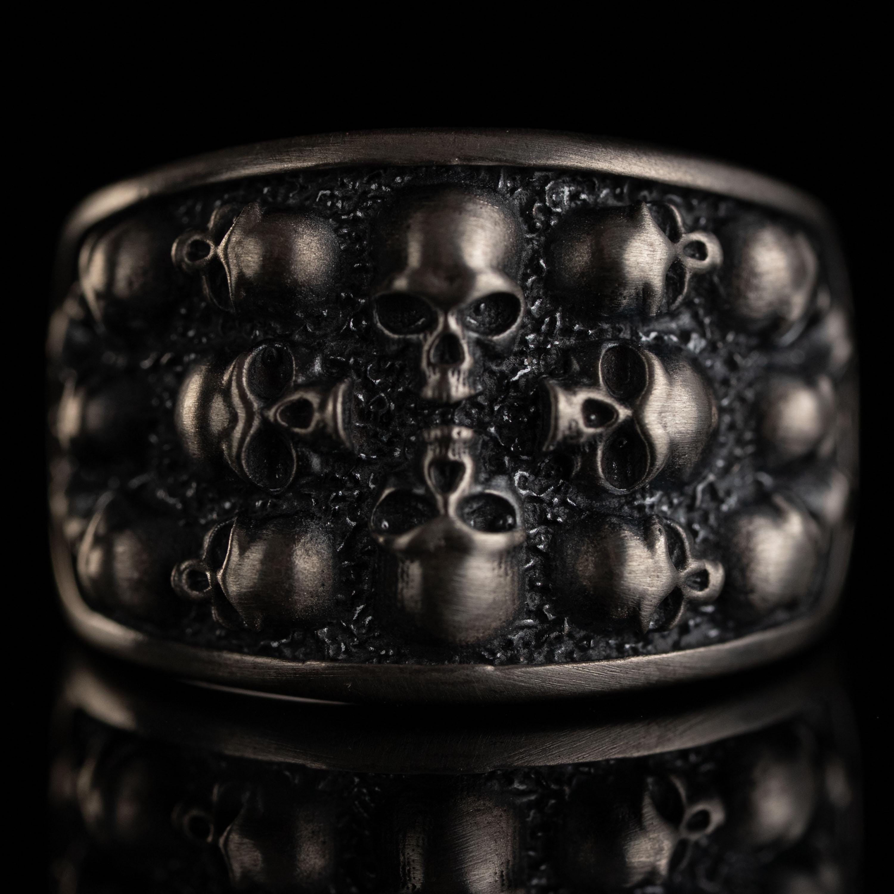 Skulls Sterling Silver Ring