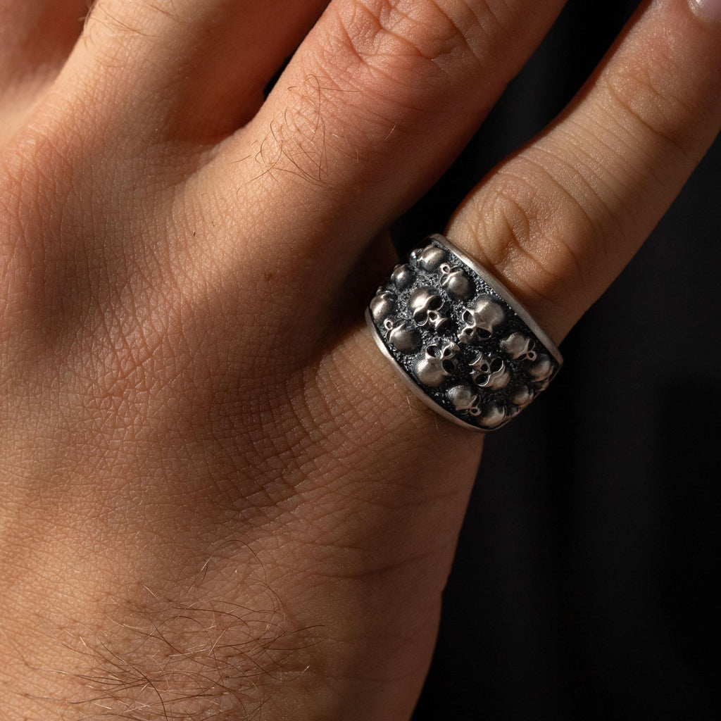 Skulls Sterling Silver Ring