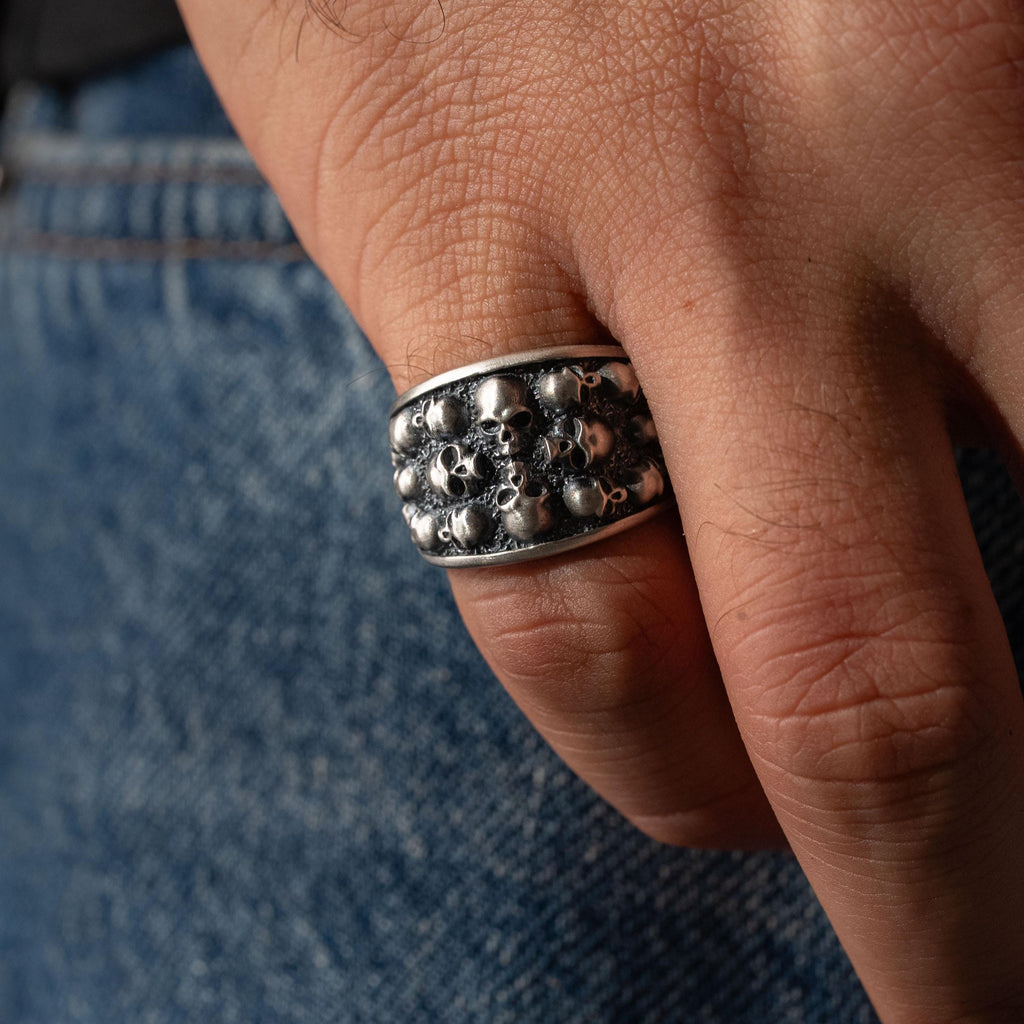 Skulls Sterling Silver Ring