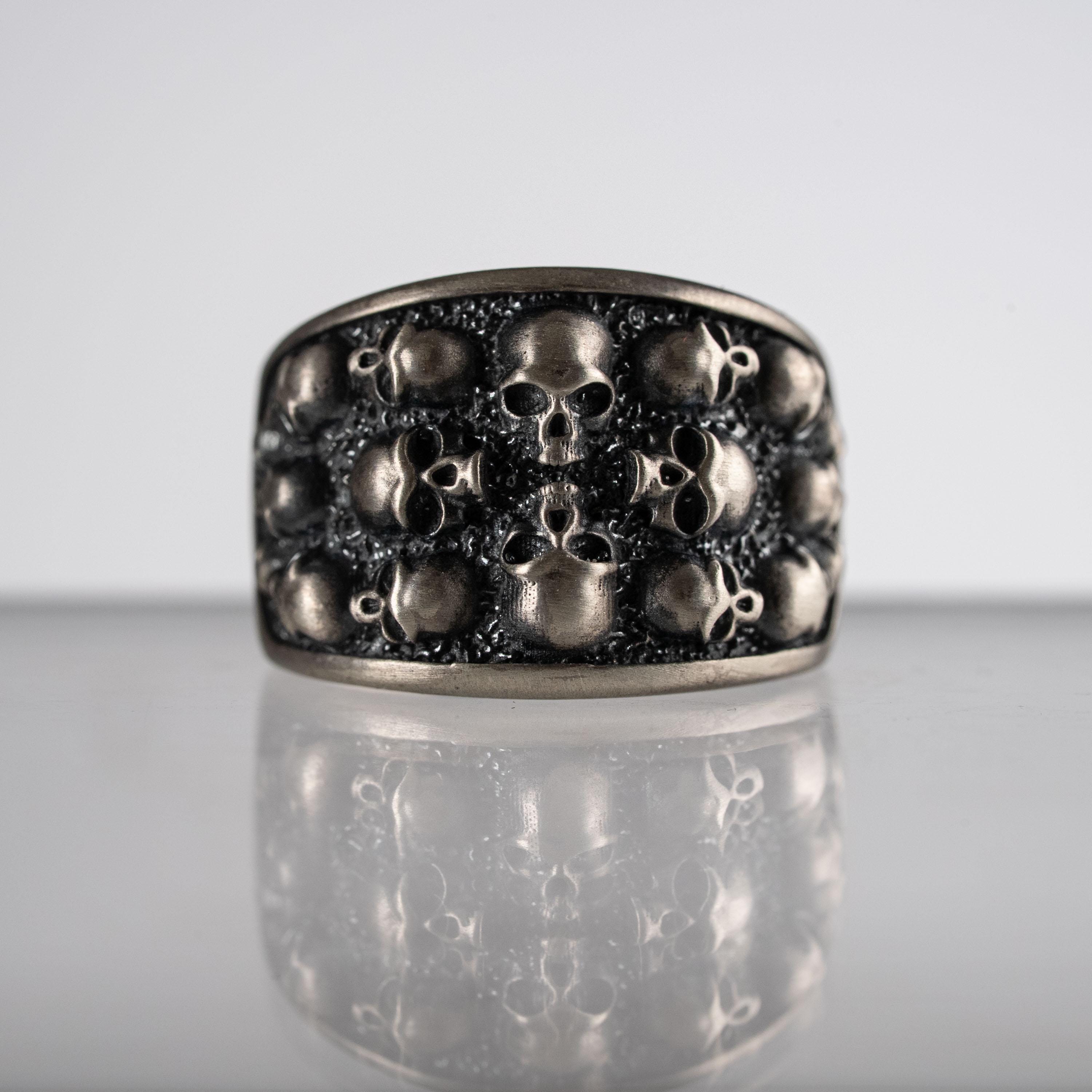 Skulls Sterling Silver Ring