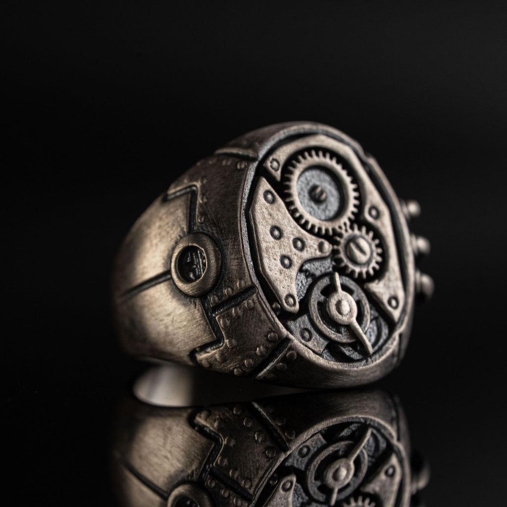 Steampunk Handmade 925 Sterling Silver Ring