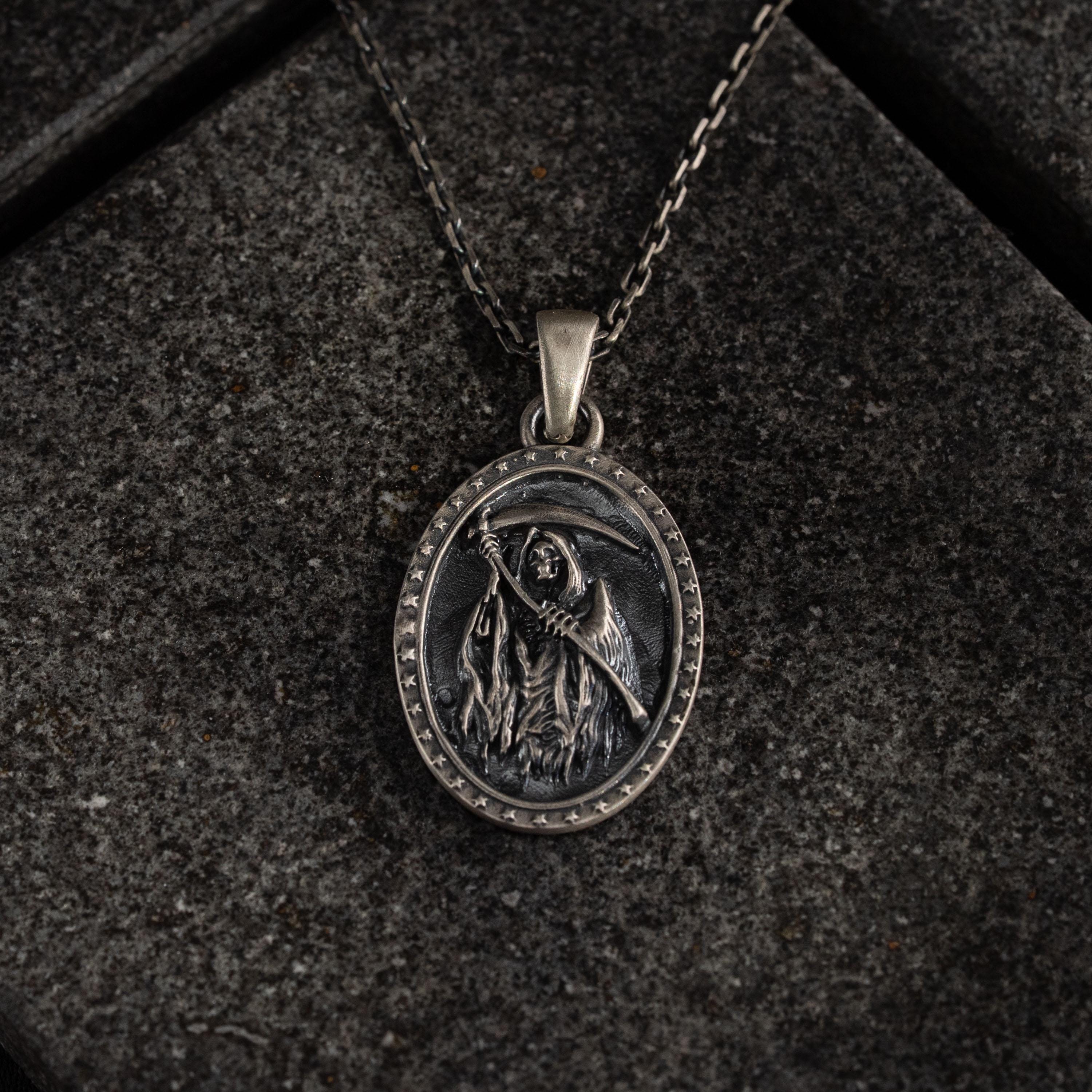 Grim Reaper 925 Sterling Silver Pendant