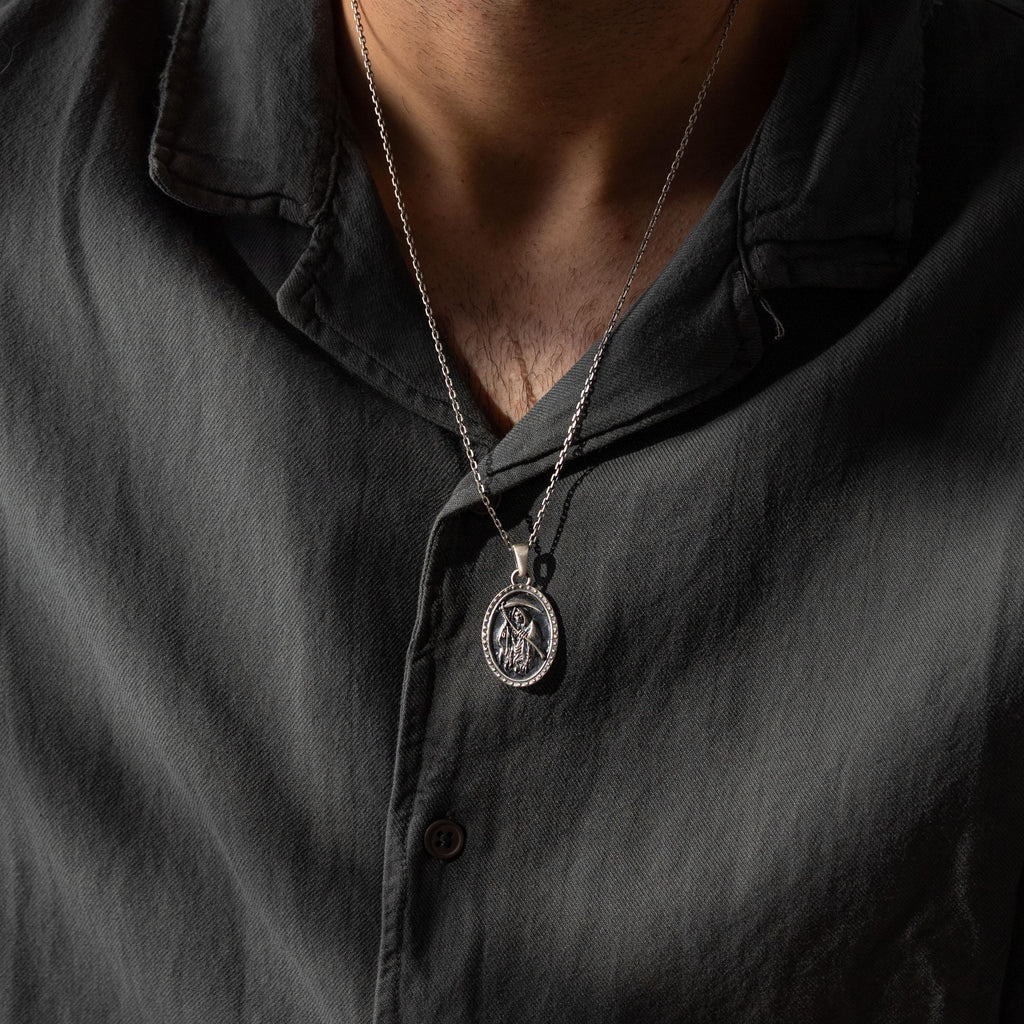 Grim Reaper 925 Sterling Silver Pendant