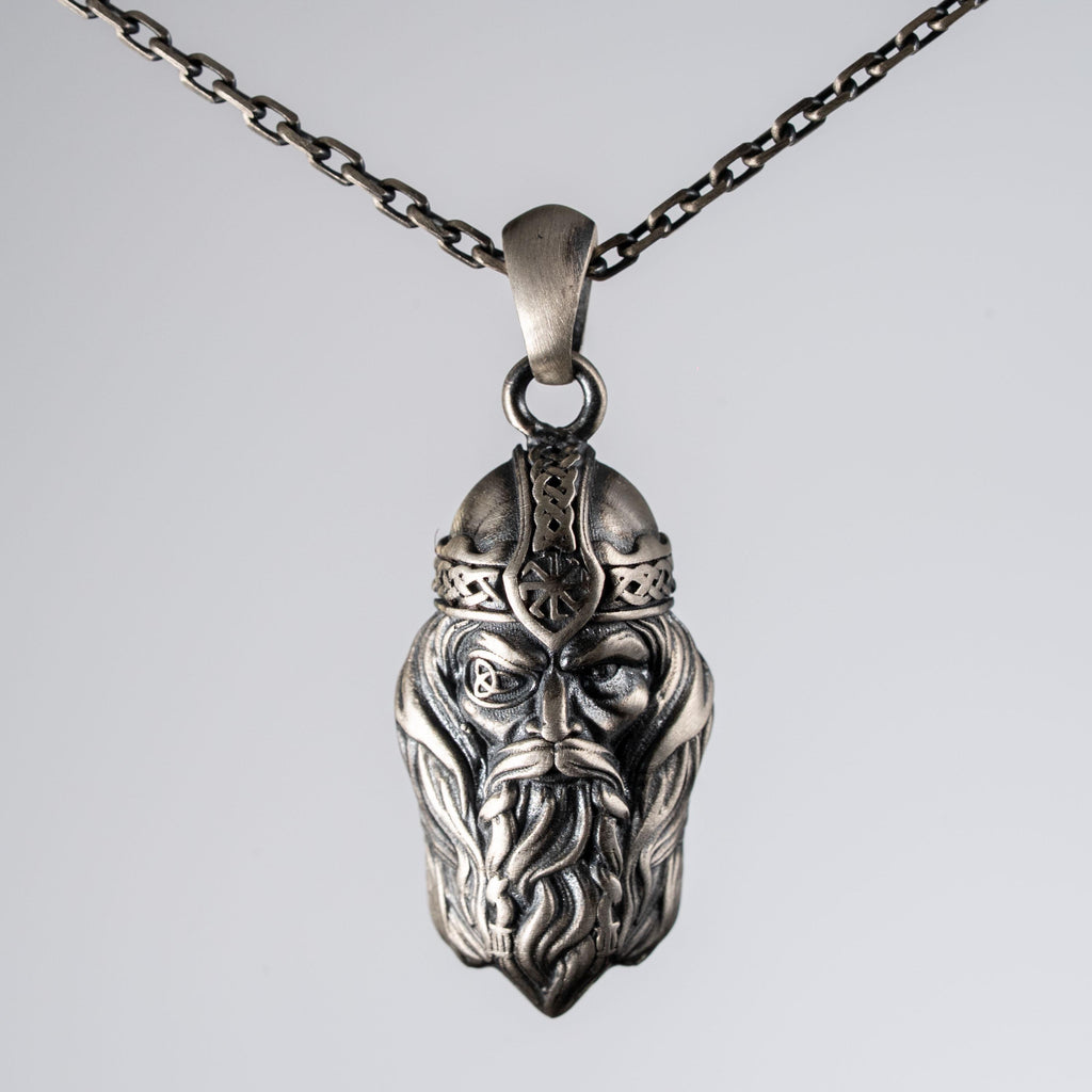 Viking Odin Head Necklace
