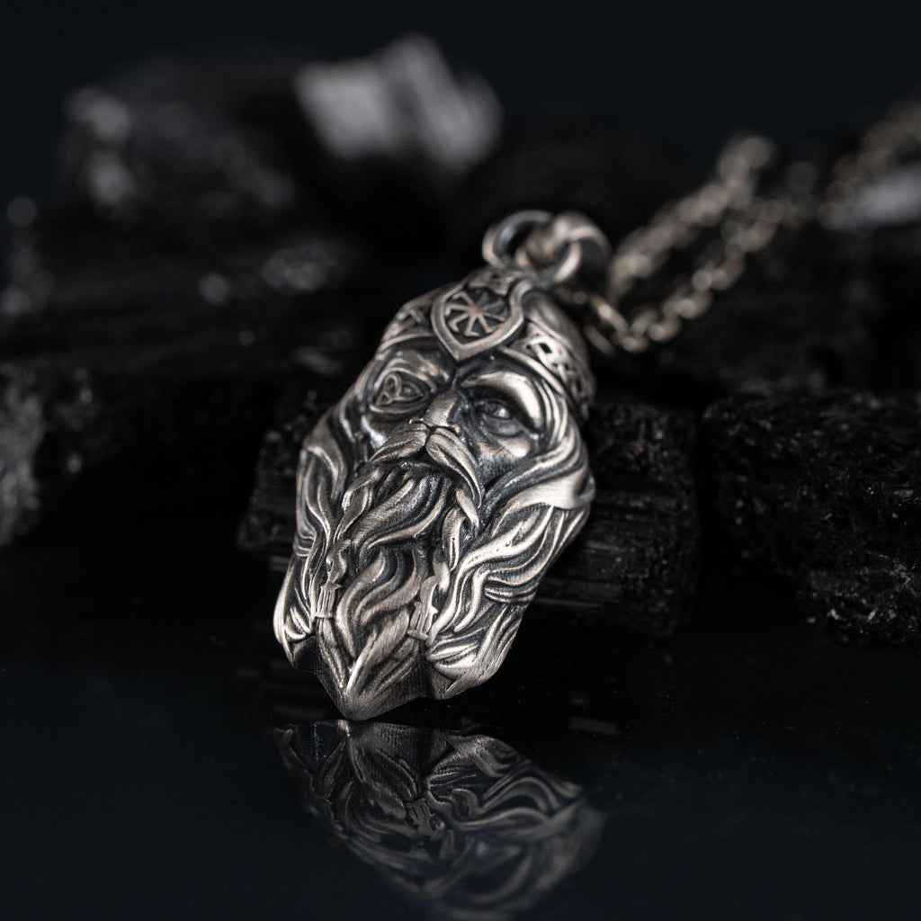 Viking Odin Head Necklace