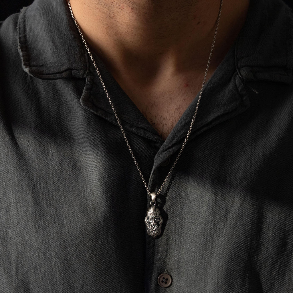 Viking Odin Head Necklace