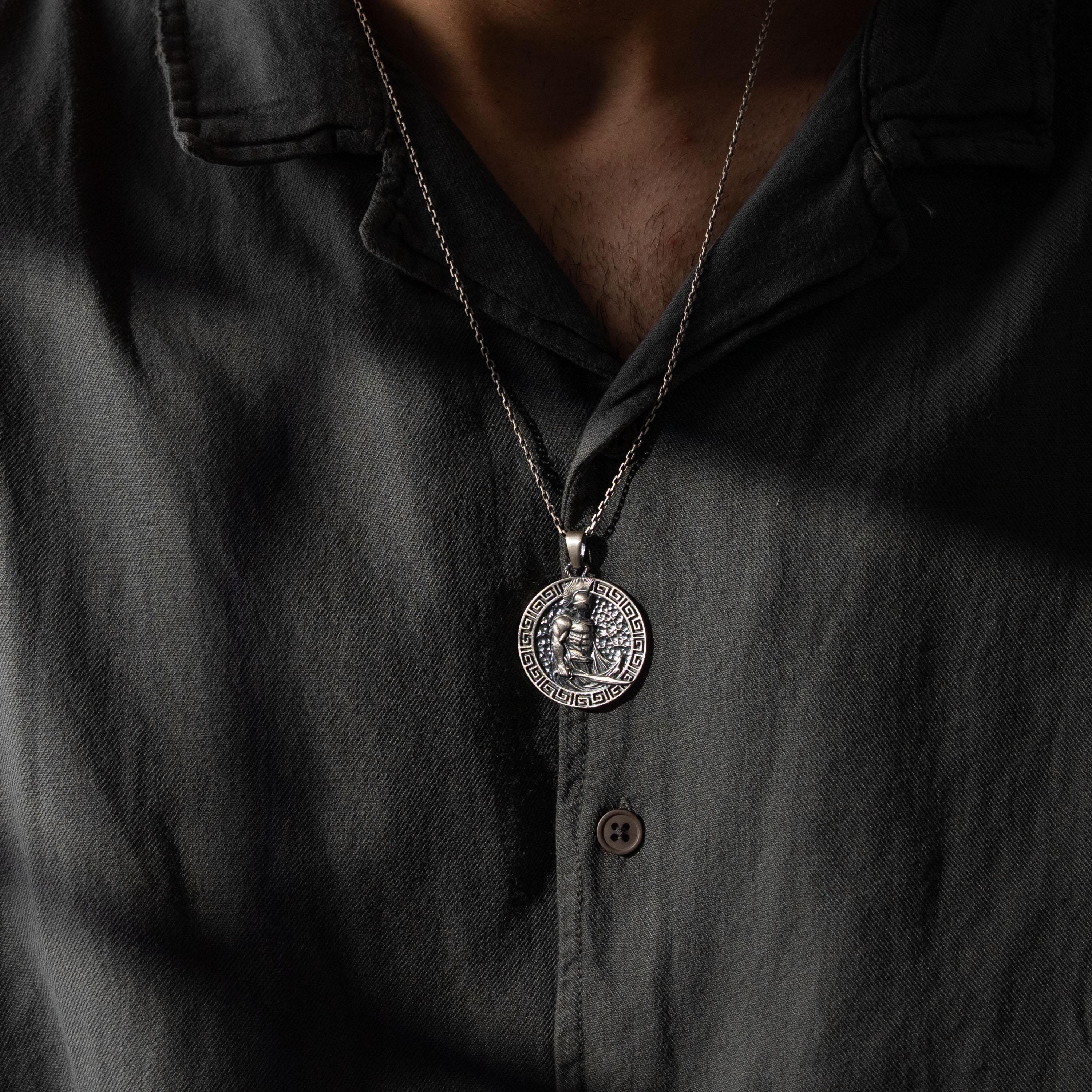 Spartan Warrior 925 Sterling Silver Necklace
