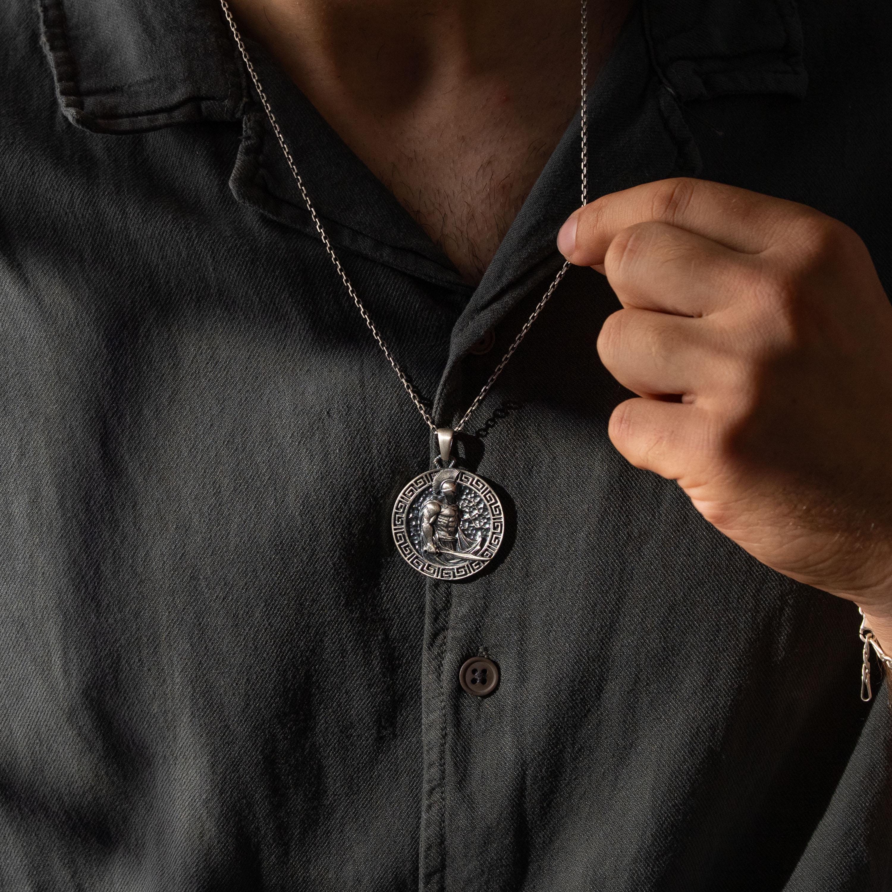 Spartan Warrior 925 Sterling Silver Necklace