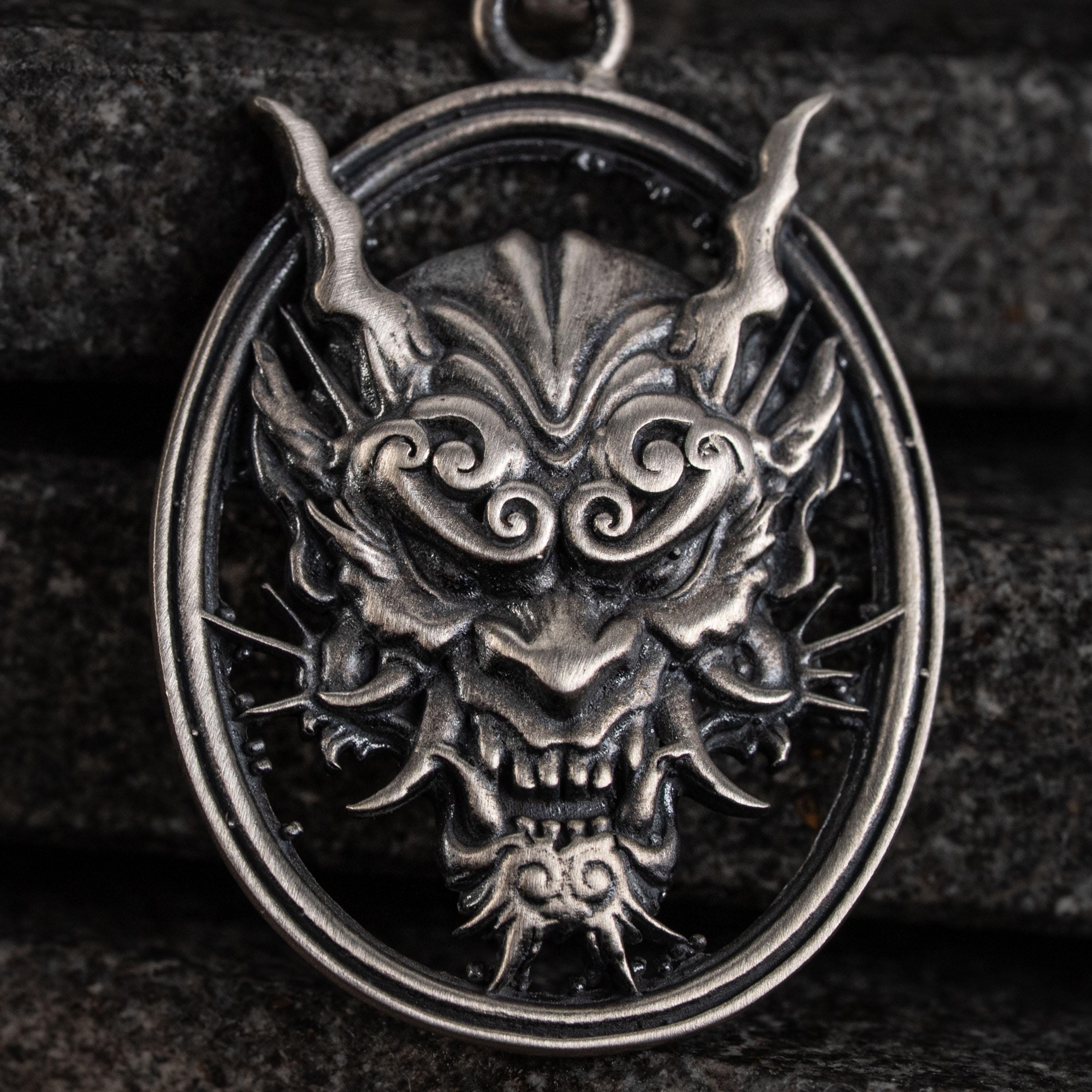 Hannya Mask 925 Sterling Silver  Pendant