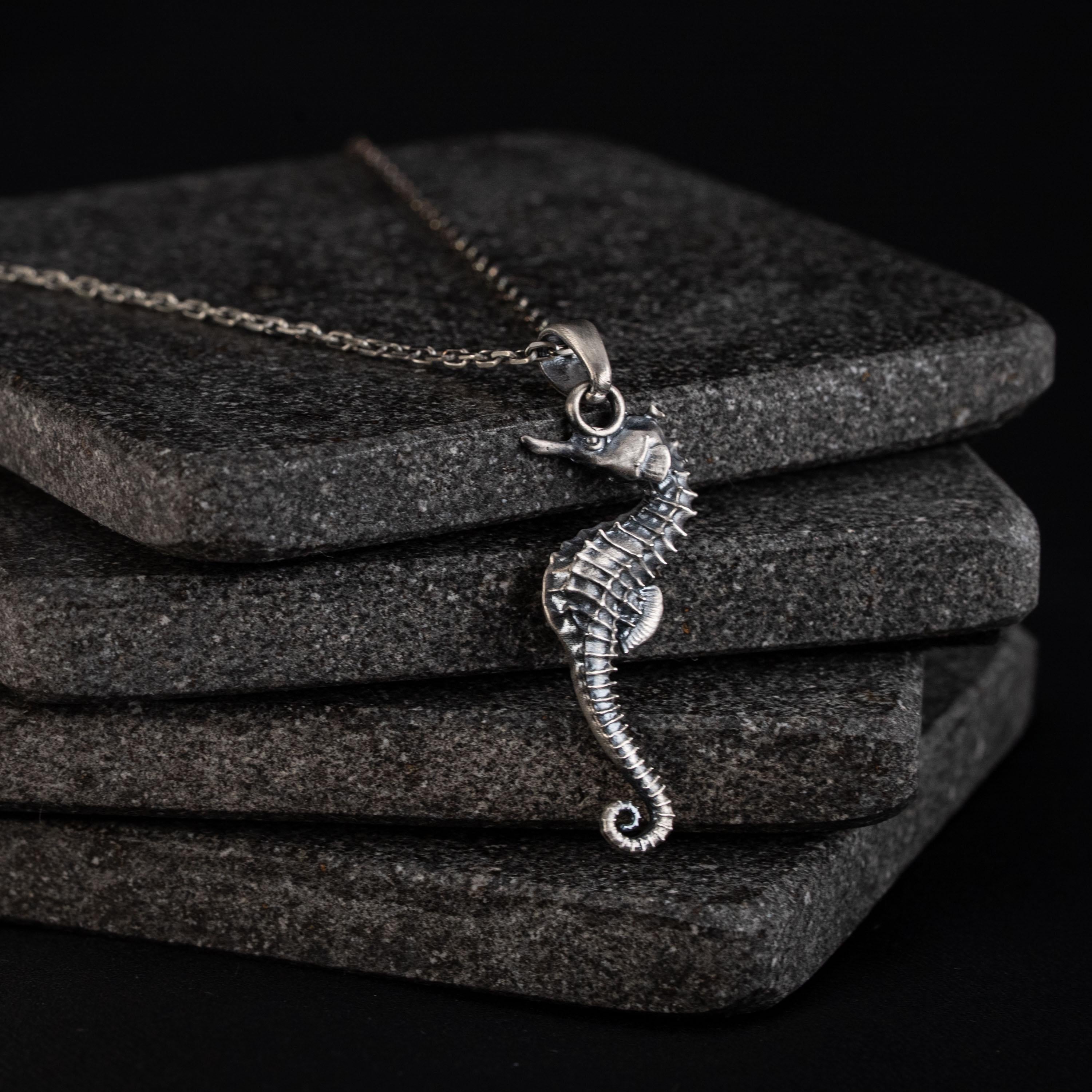 Seahorse 925 Sterling Silver Pendant Necklace