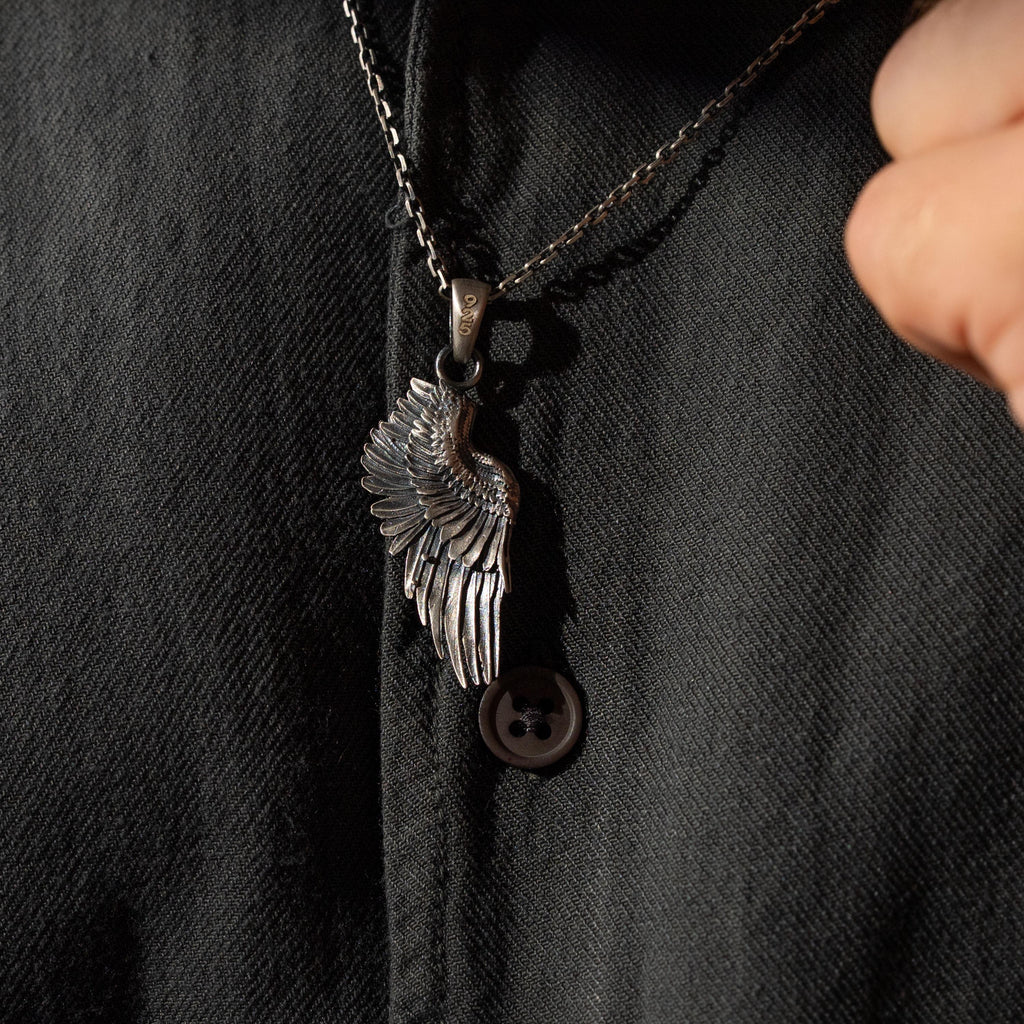 Angel Wing 925 Sterling Silver Pendant Necklace