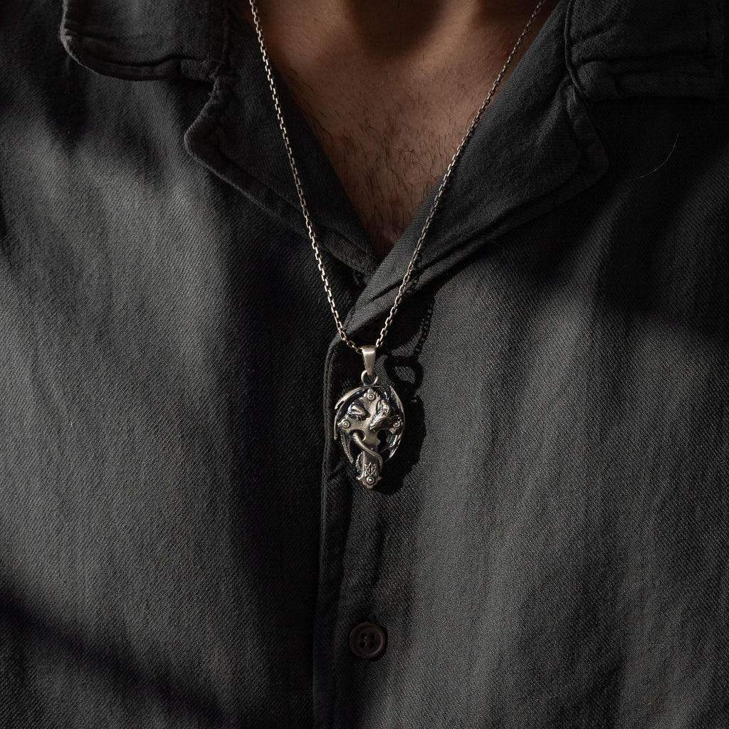 Dragon Cross 925 Sterling Silver Pendant
