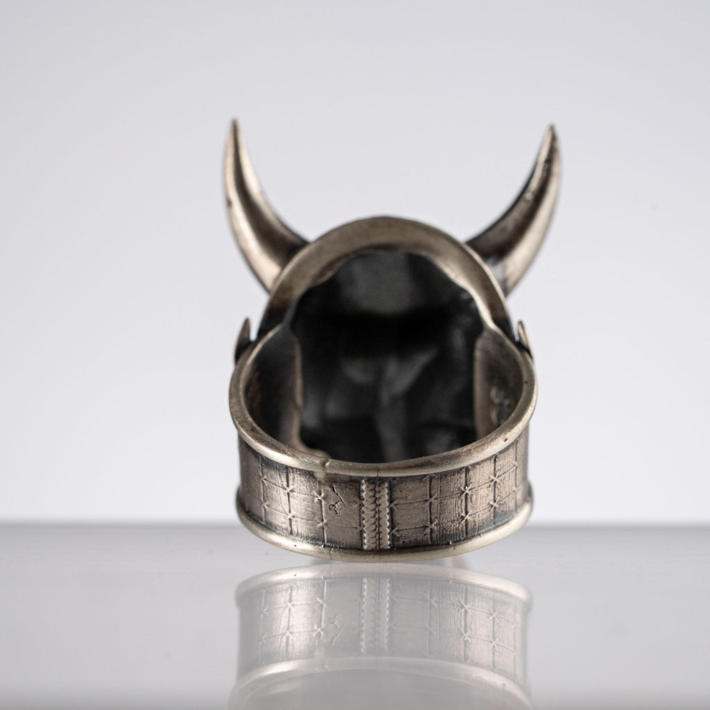 925 Sterling Silver Oni Mask Ring