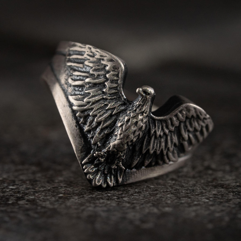 Winged Eagle 925 Sterling Silver Ring for Men