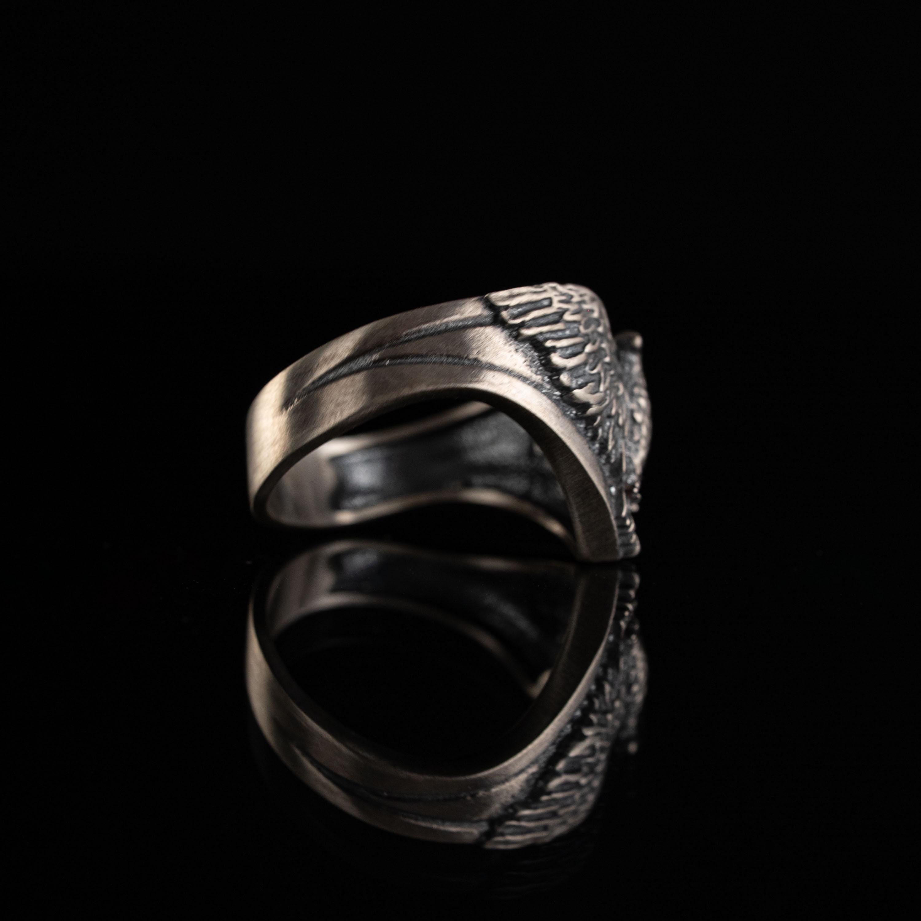 Winged Eagle 925 Sterling Silver Ring for Men