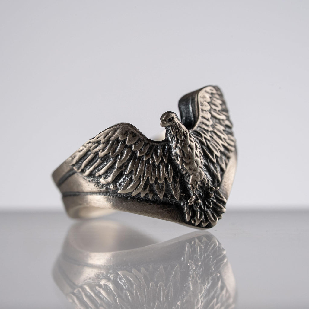 Winged Eagle 925 Sterling Silver Ring for Men