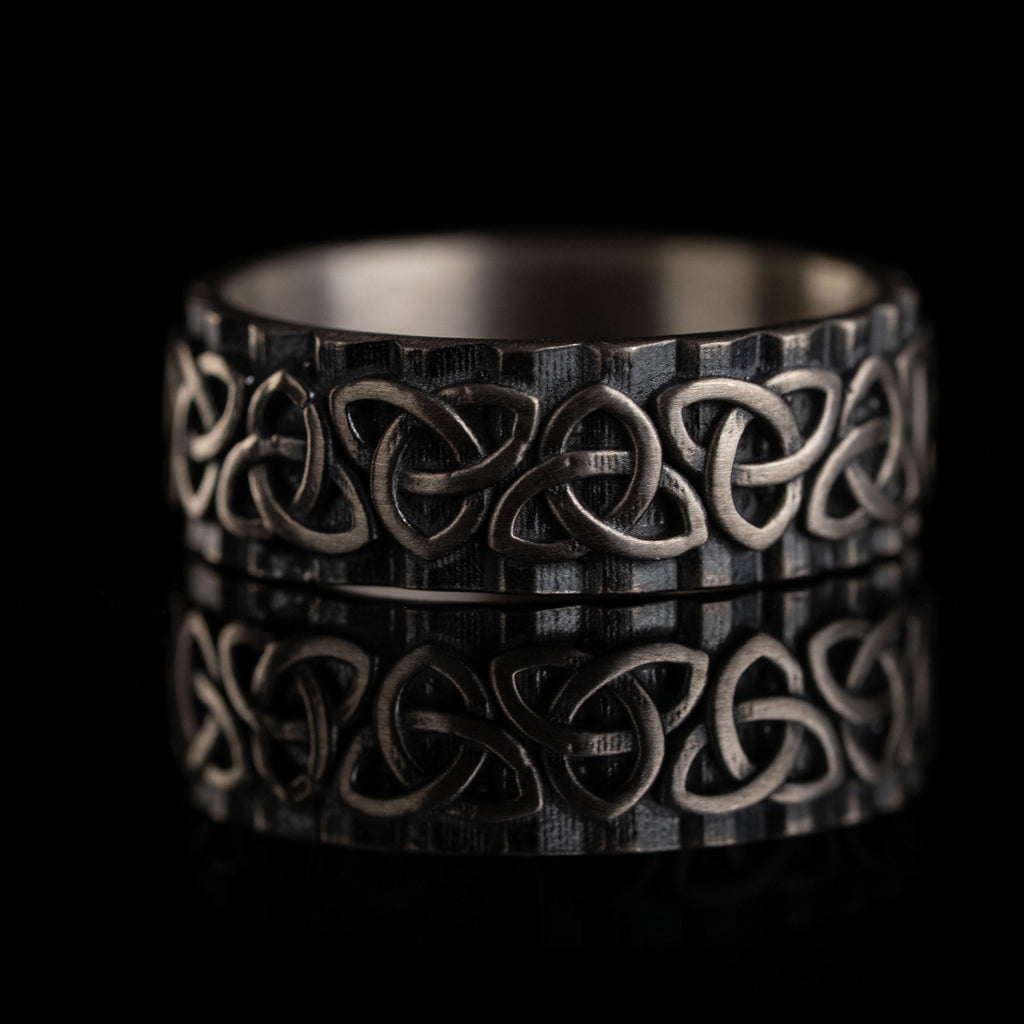 Personalized Viking Celtic Knot 925 Sterling Silver Ring