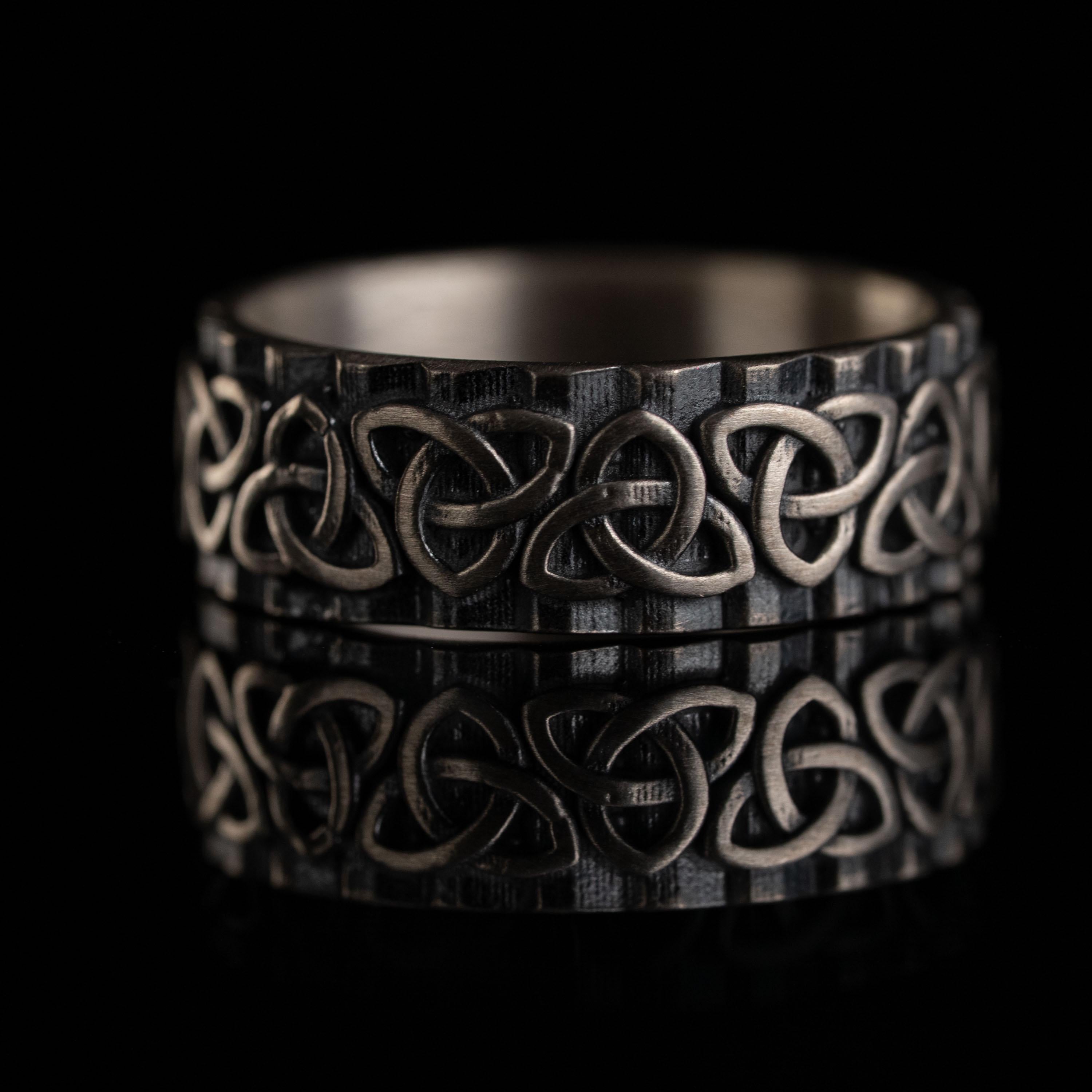 Personalized Viking Celtic Knot 925 Sterling Silver Ring