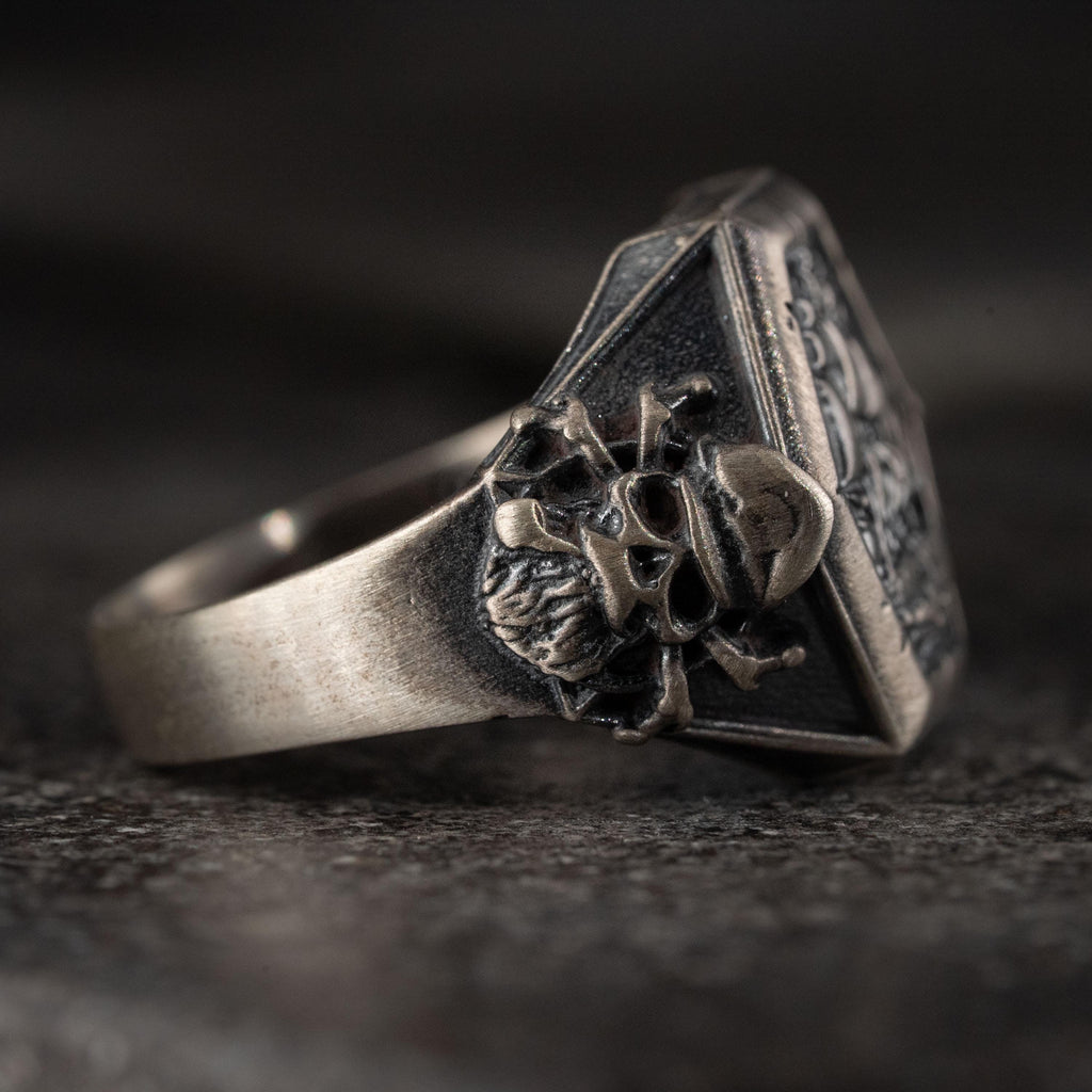 Viking Pirate Sailboat 925 Sterling Silver Ring