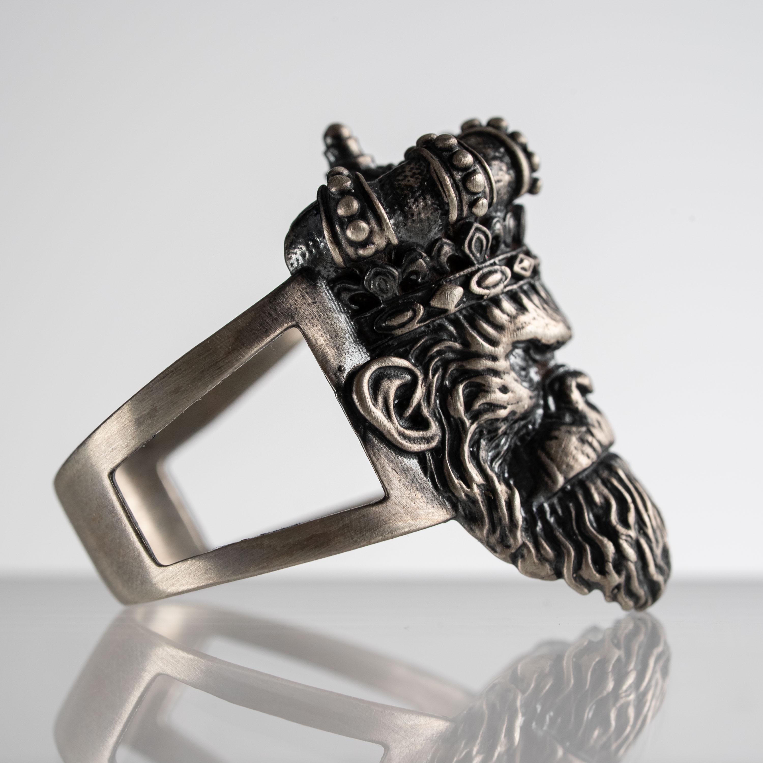 Gorilla Head 925 Sterling Silver Biker Ring