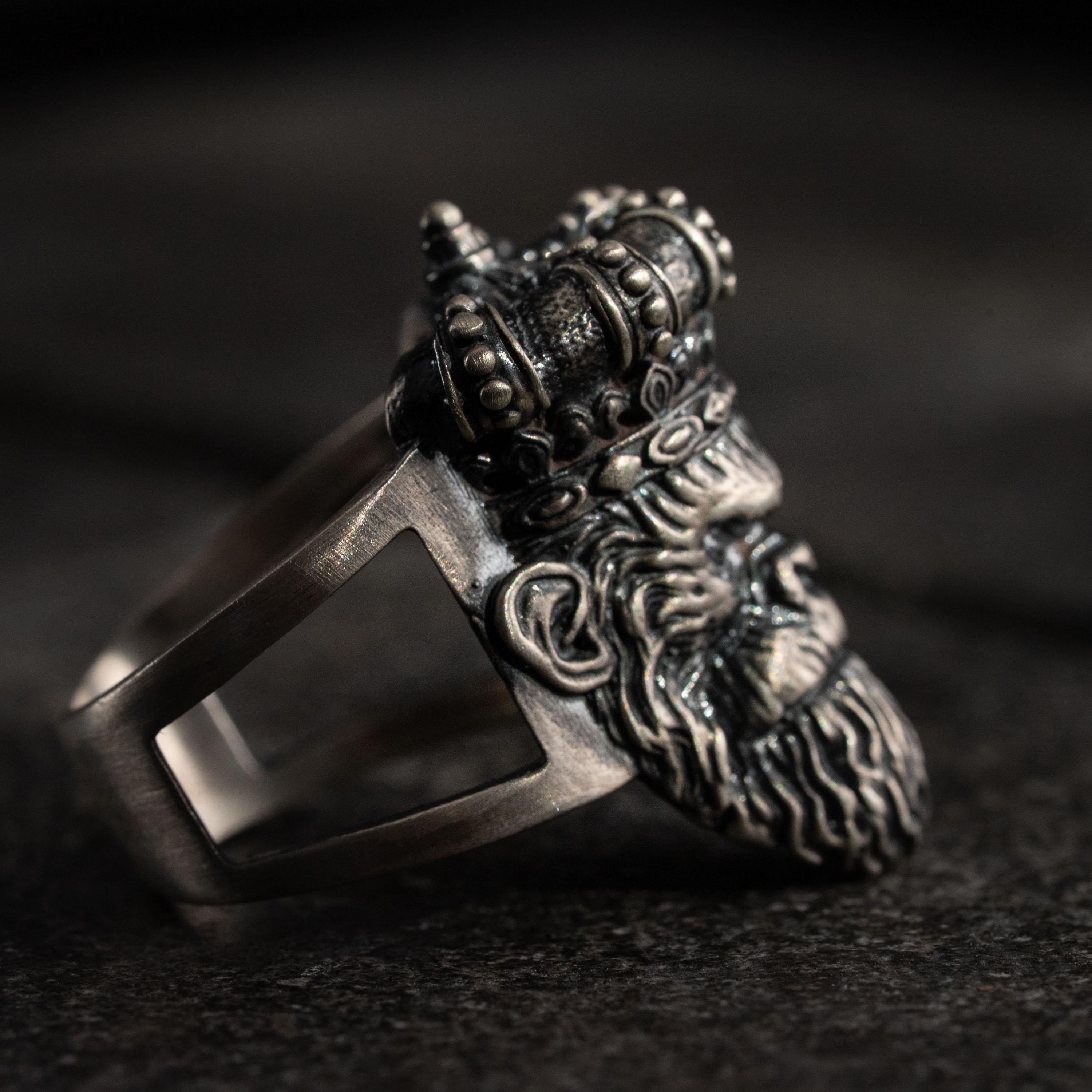 Gorilla Head 925 Sterling Silver Biker Ring