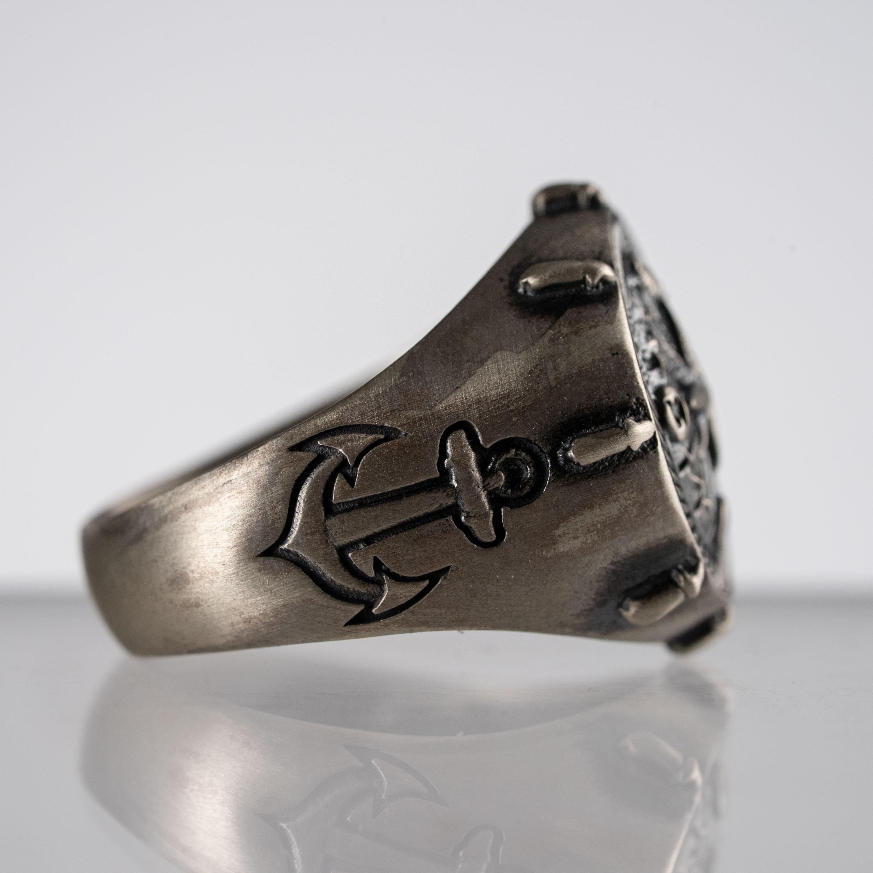 Compass Sterling Silver Ring