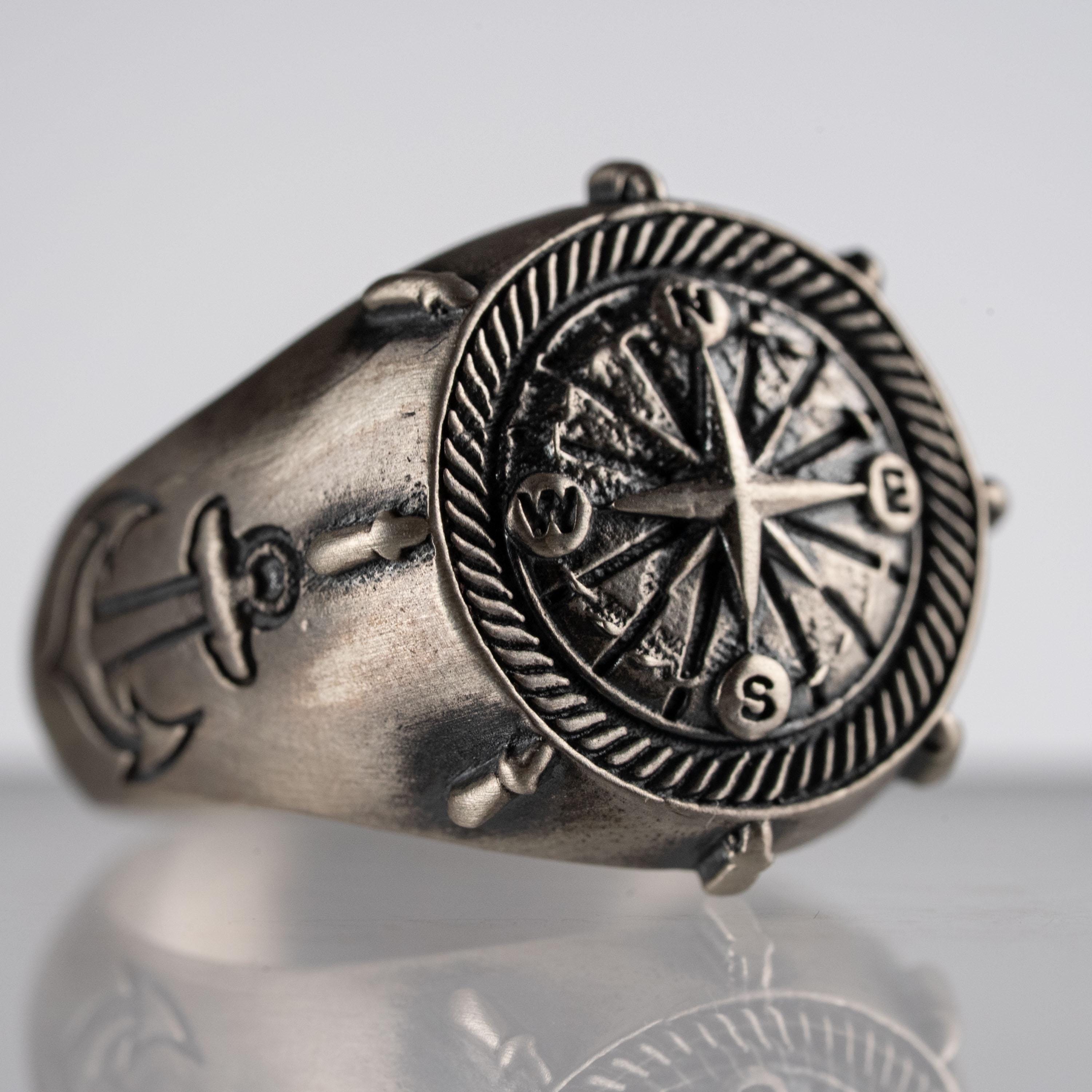 Compass Sterling Silver Ring