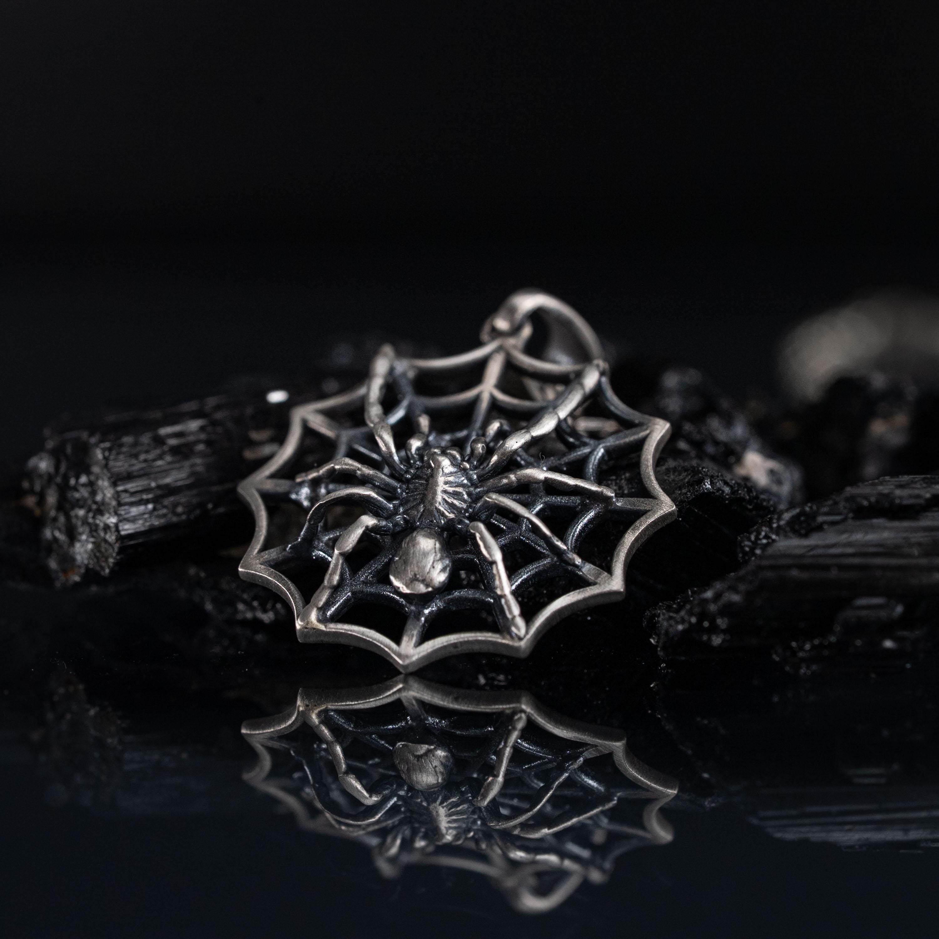 Spider Web 925 Sterling Silver Pendant