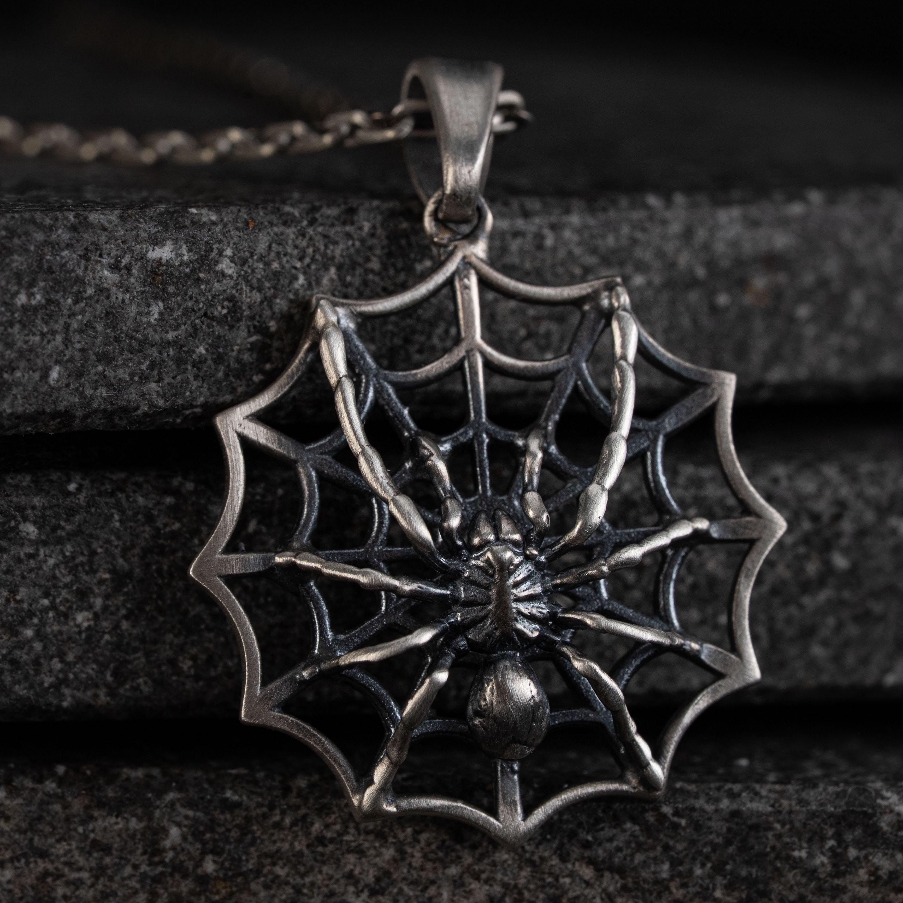 Spider Web 925 Sterling Silver Pendant