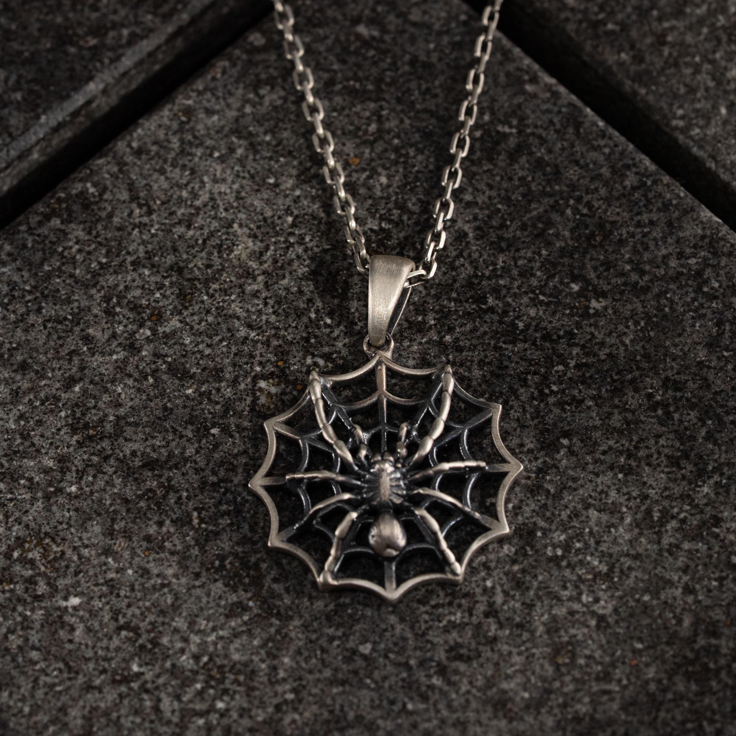 Spider Web 925 Sterling Silver Pendant