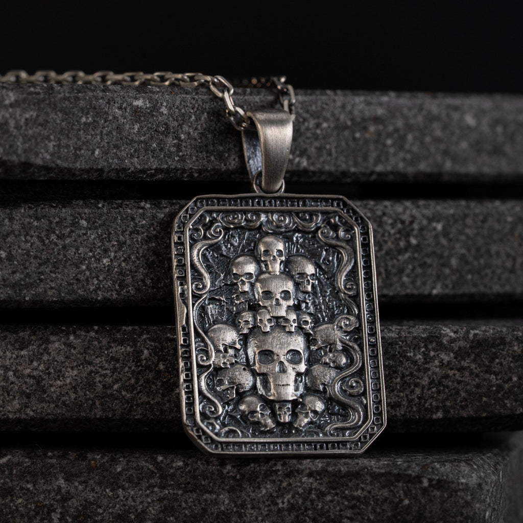 Skull Handmade 925 Sterling Silver Pendant Necklace
