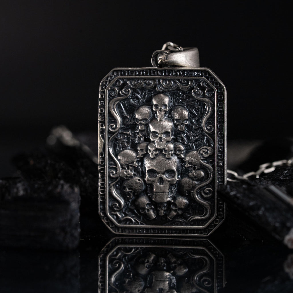 Skull Handmade 925 Sterling Silver Pendant Necklace