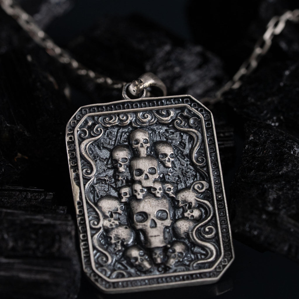 Skull Handmade 925 Sterling Silver Pendant Necklace