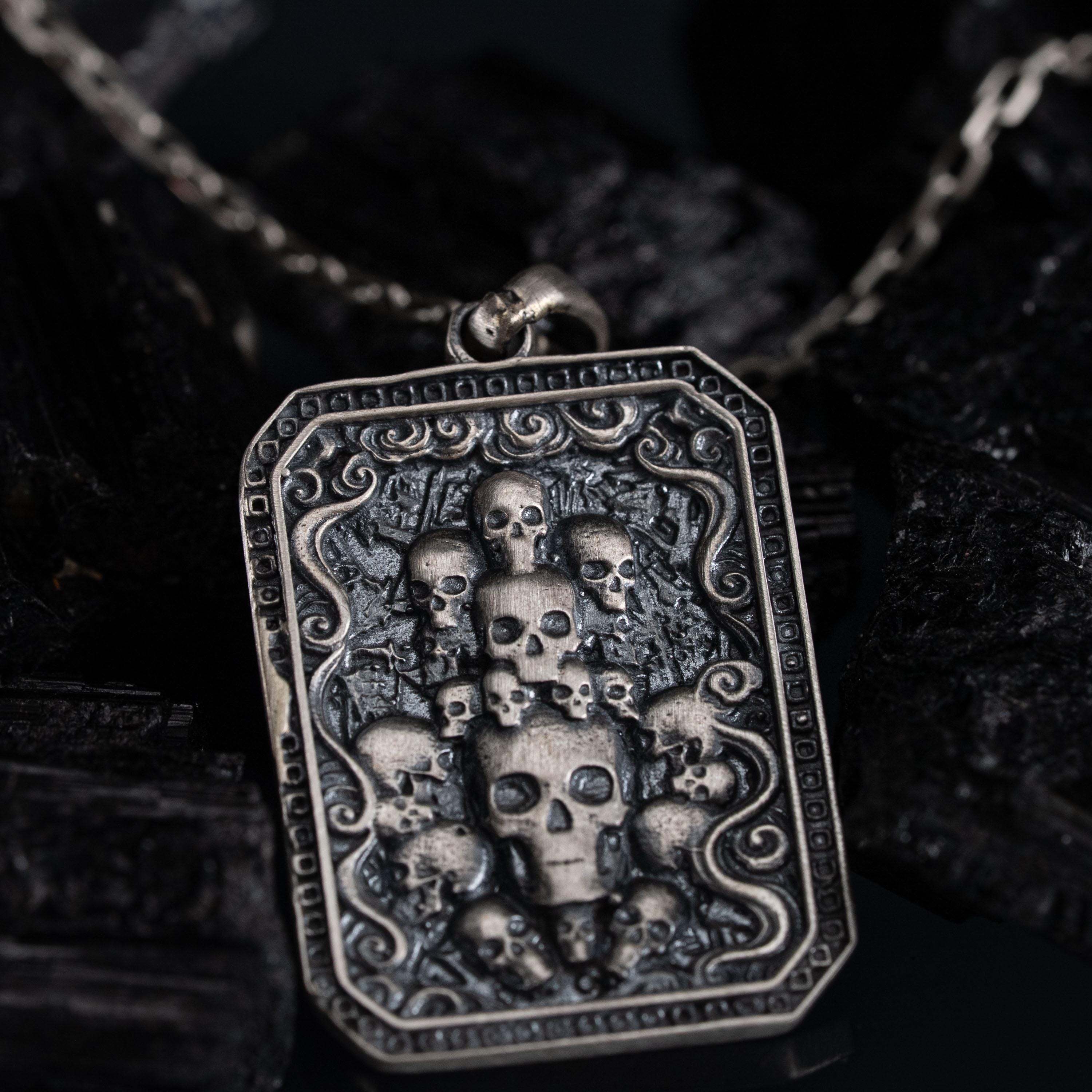 Skull Handmade 925 Sterling Silver Pendant Necklace