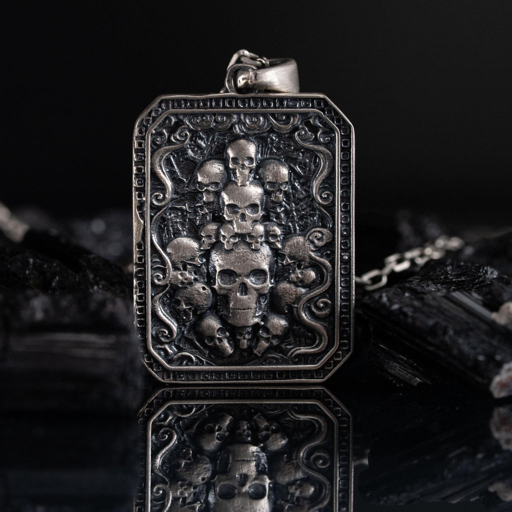 Skull Handmade 925 Sterling Silver Pendant Necklace