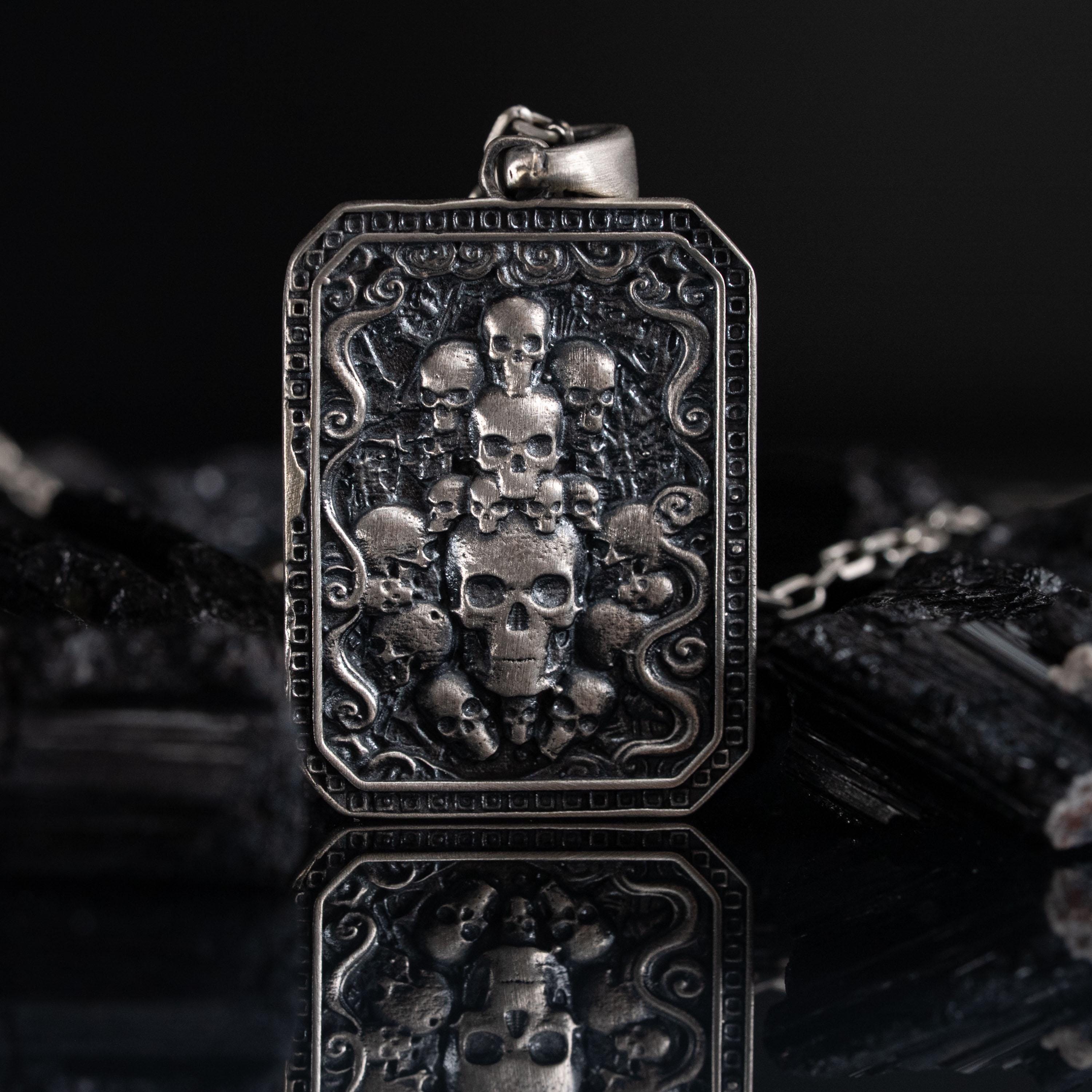 Skull Handmade 925 Sterling Silver Pendant Necklace