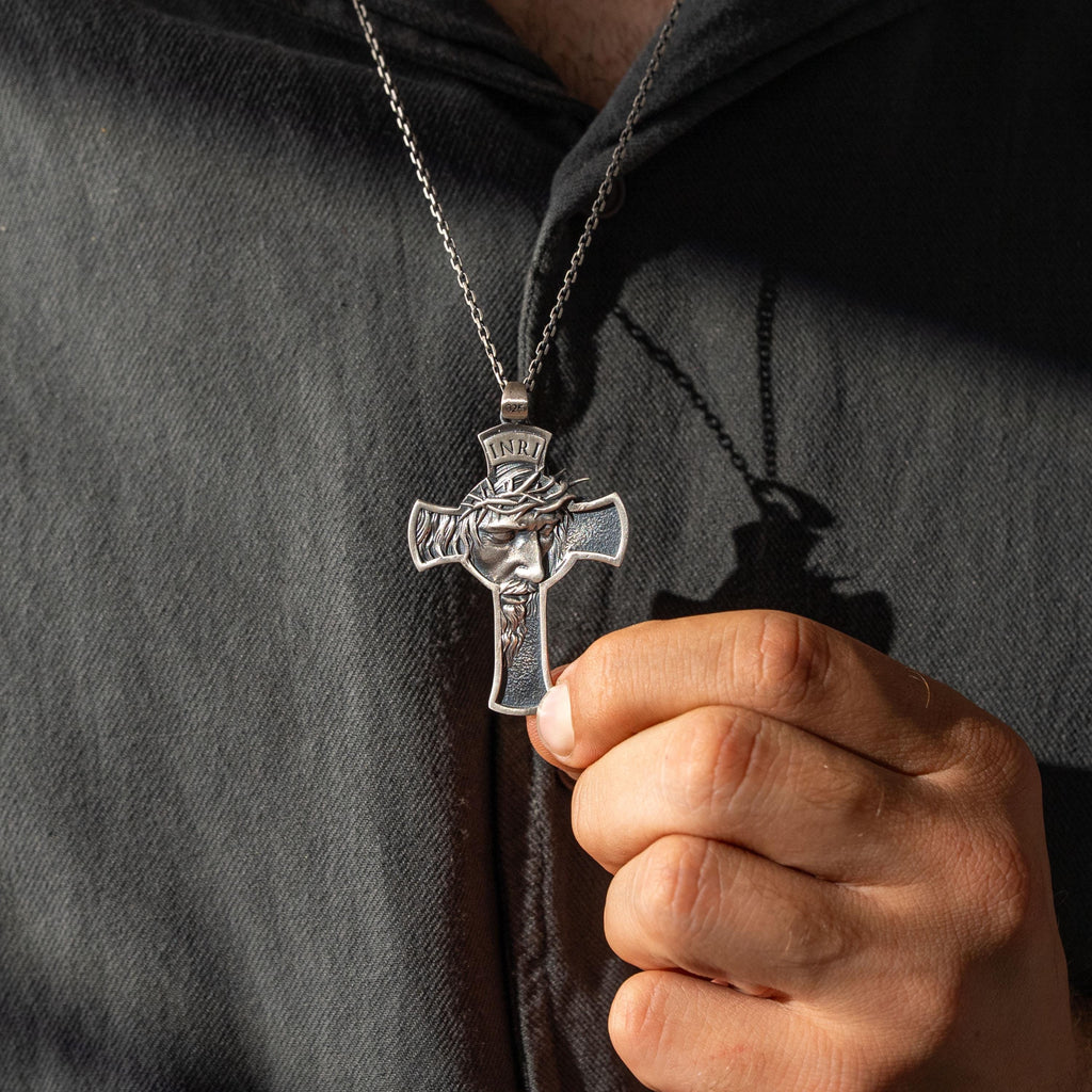 Jesus Cross 925 Sterling Silver Pendant
