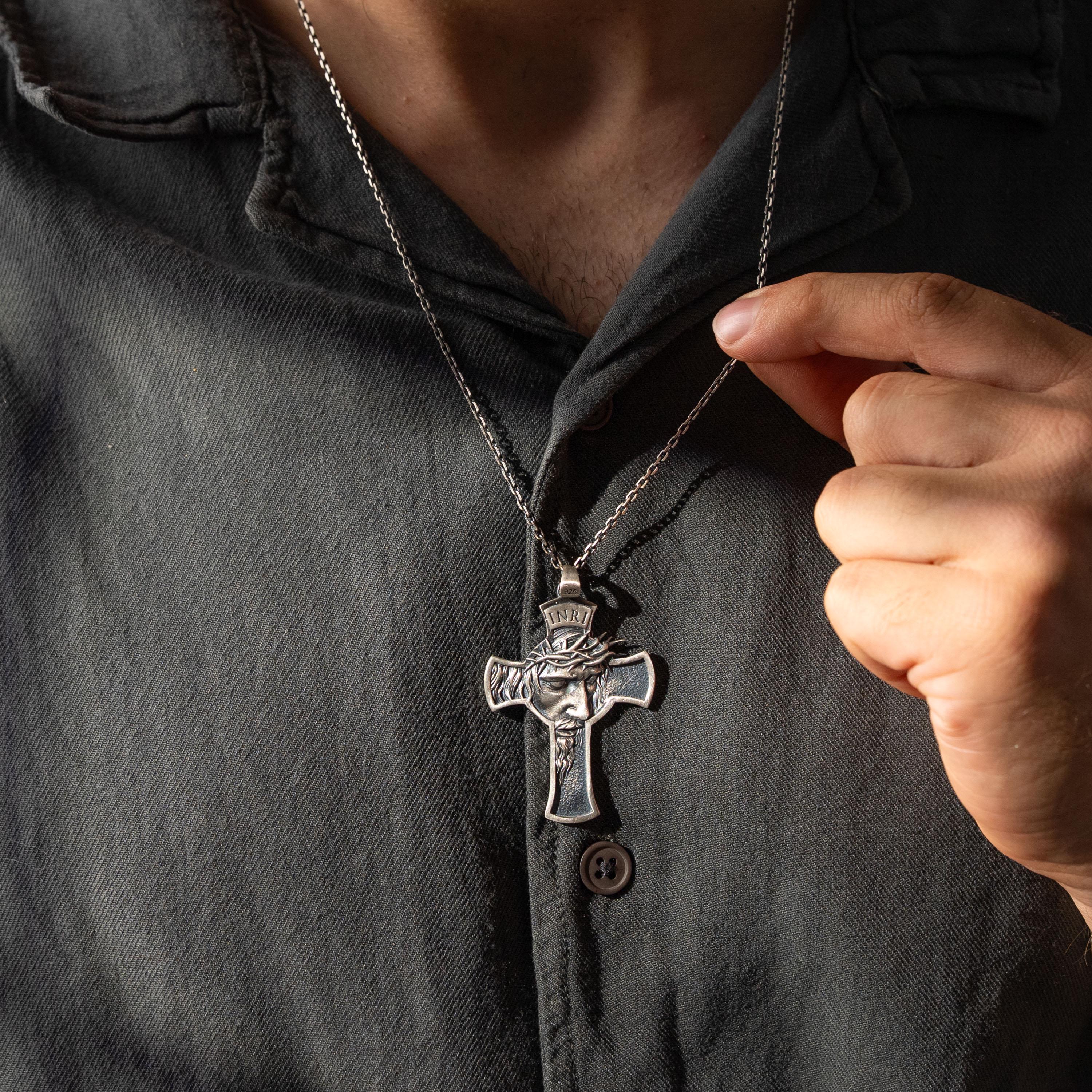 Jesus Cross 925 Sterling Silver Pendant