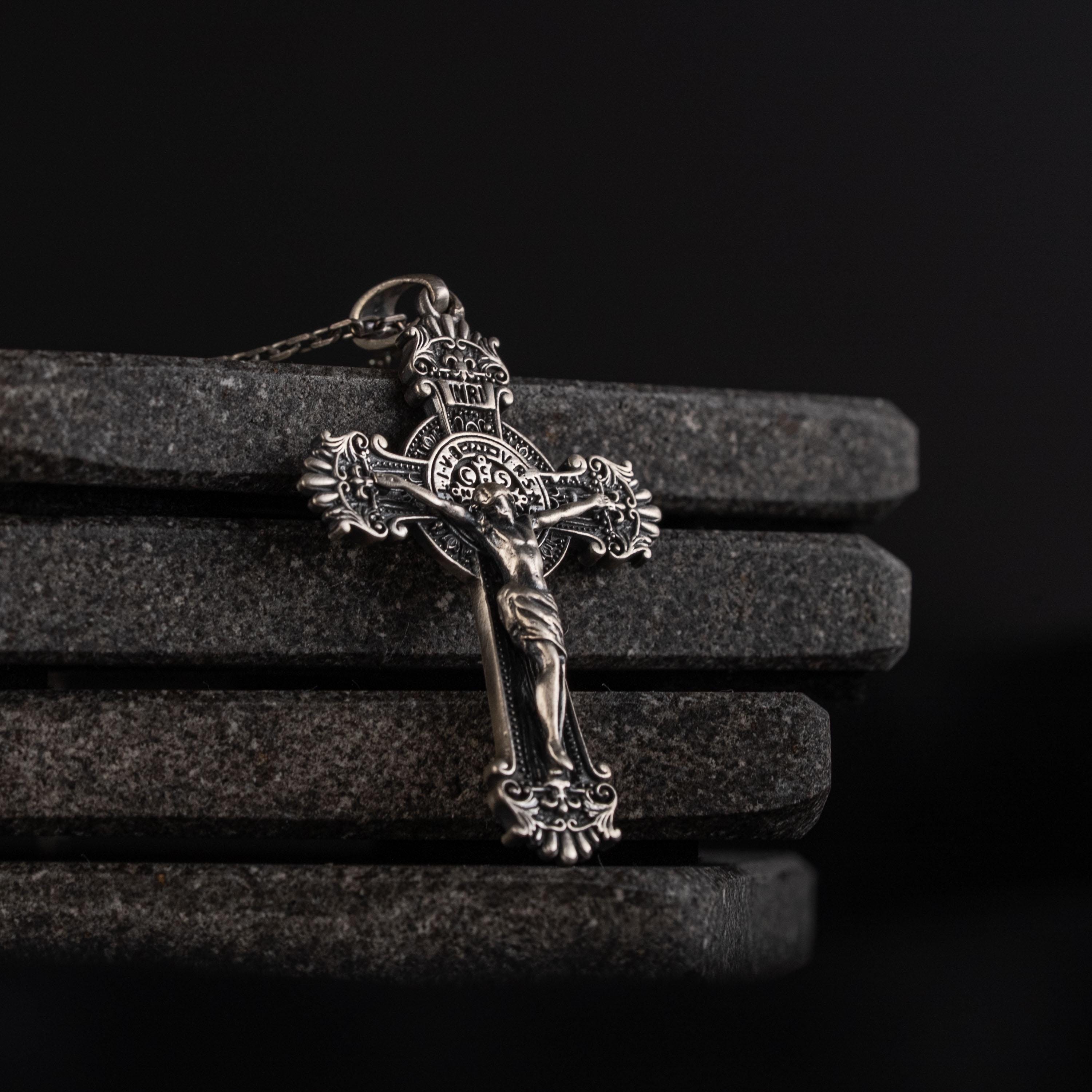 Jesus Crucifix 925 Sterling Silver Necklace