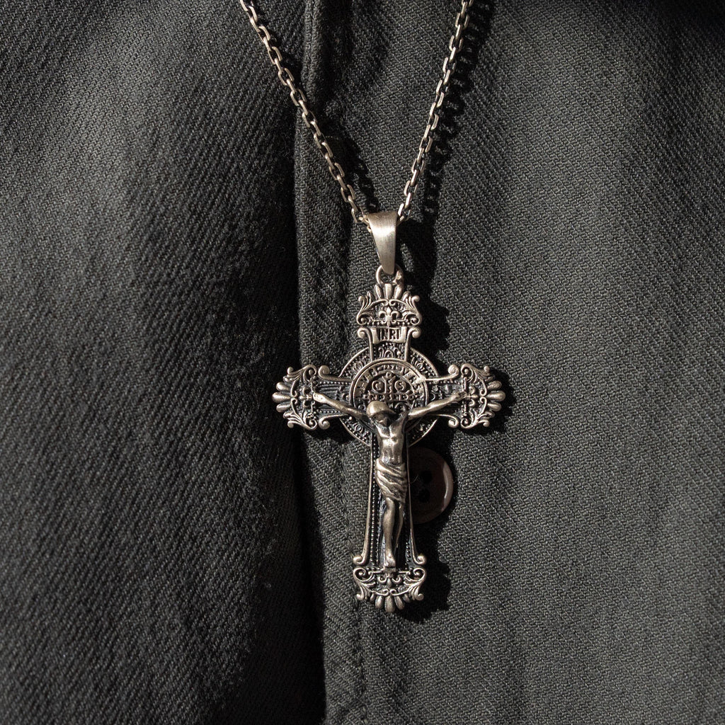 Jesus Crucifix 925 Sterling Silver Necklace