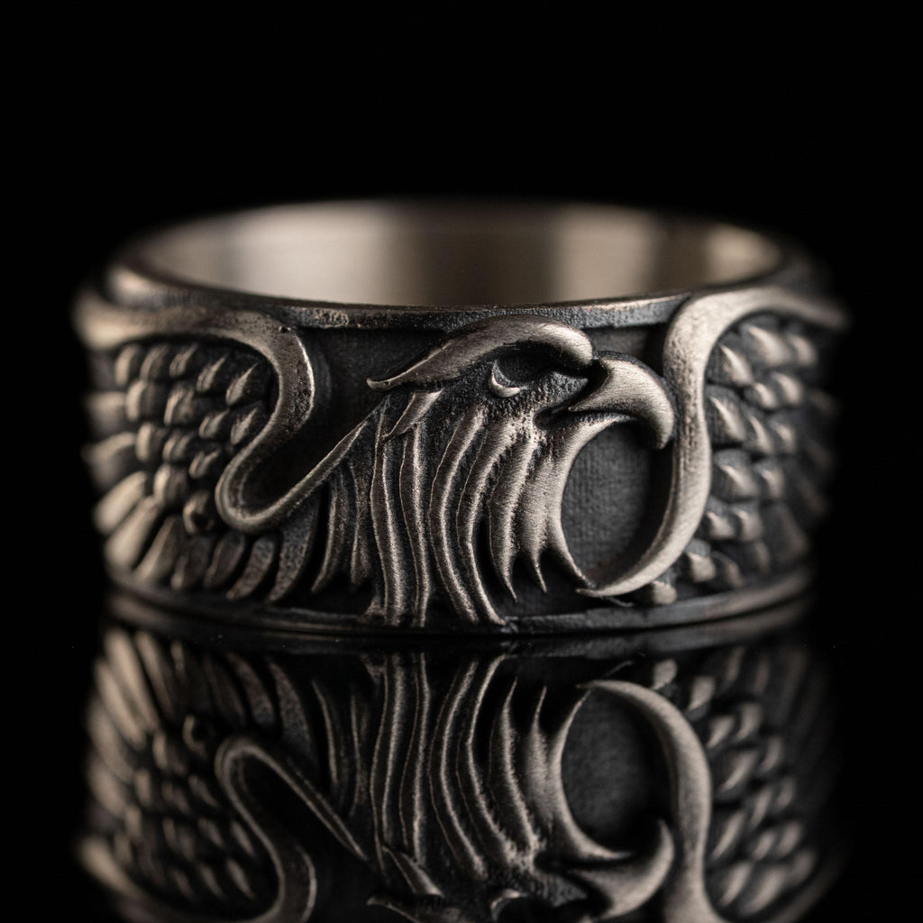 Winged Eagle Handmade 925 Sterling Silver Men’s Ring