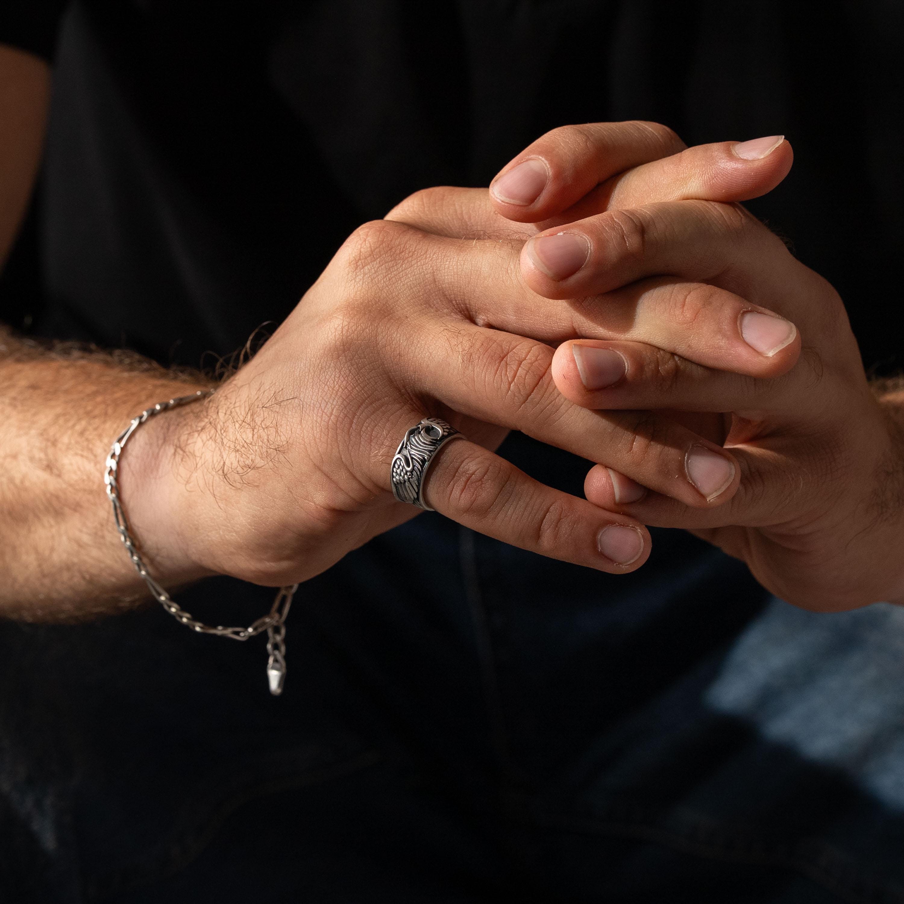 Winged Eagle Handmade 925 Sterling Silver Men’s Ring
