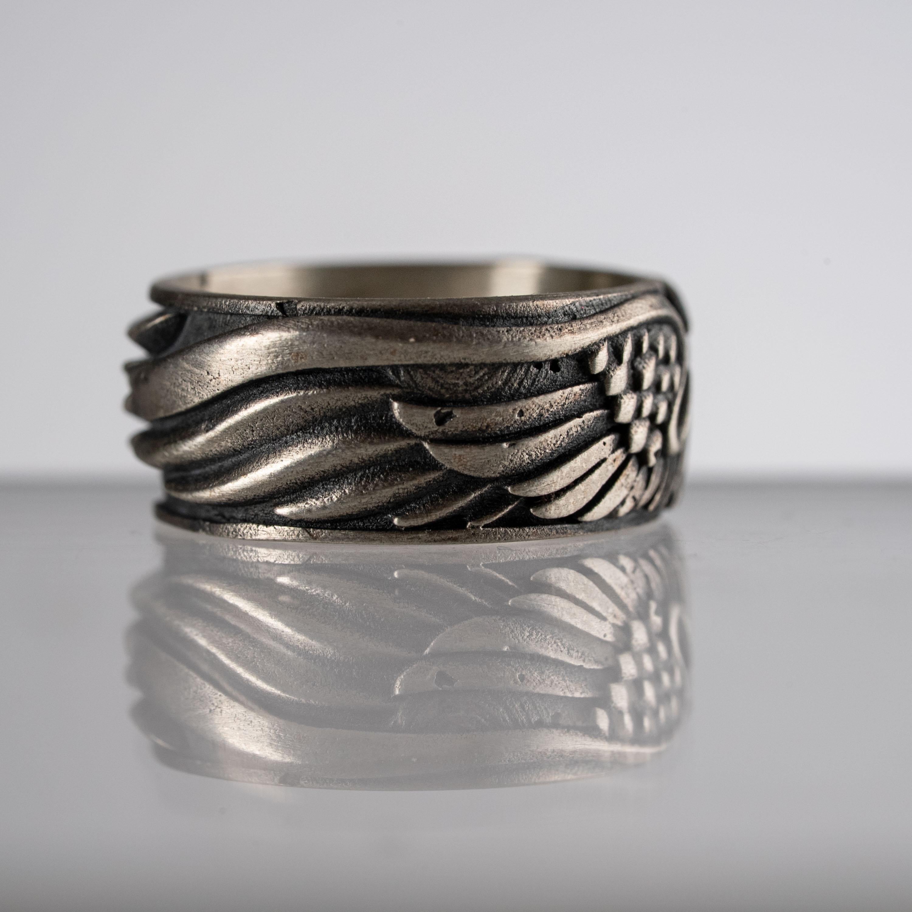 Winged Eagle Handmade 925 Sterling Silver Men’s Ring