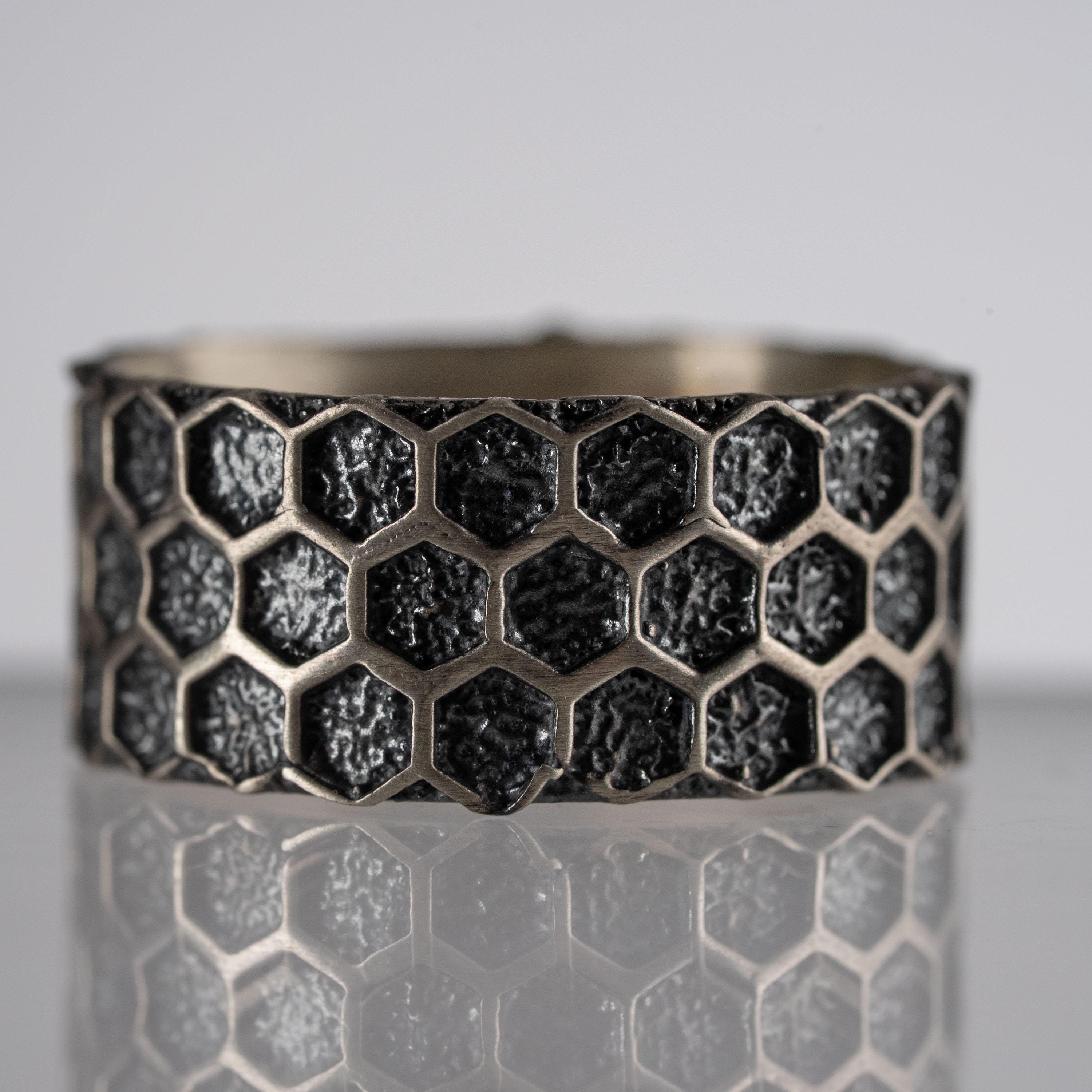 Honeycomb 925 Sterling Silver Ring