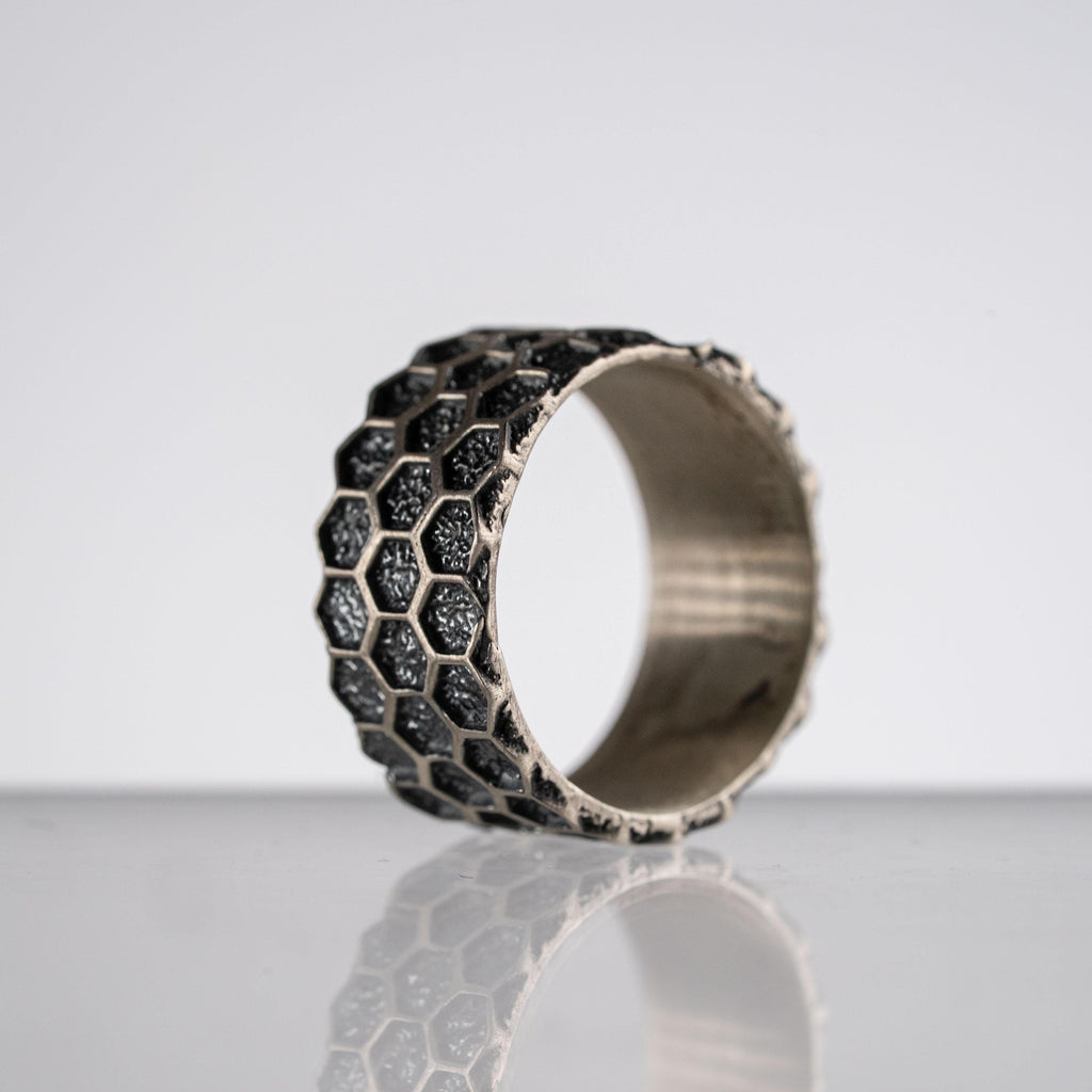 Honeycomb 925 Sterling Silver Ring
