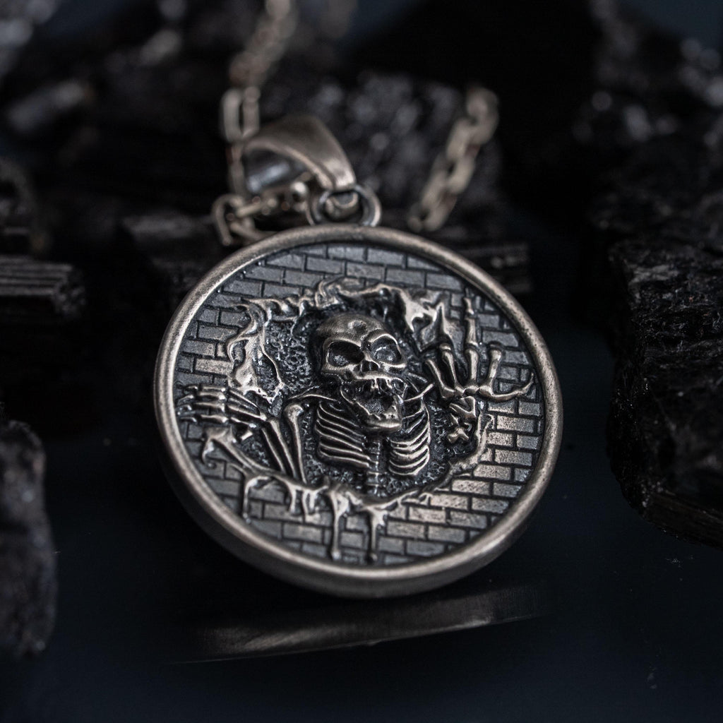 Skeleton 925 Sterling Silver Pendant