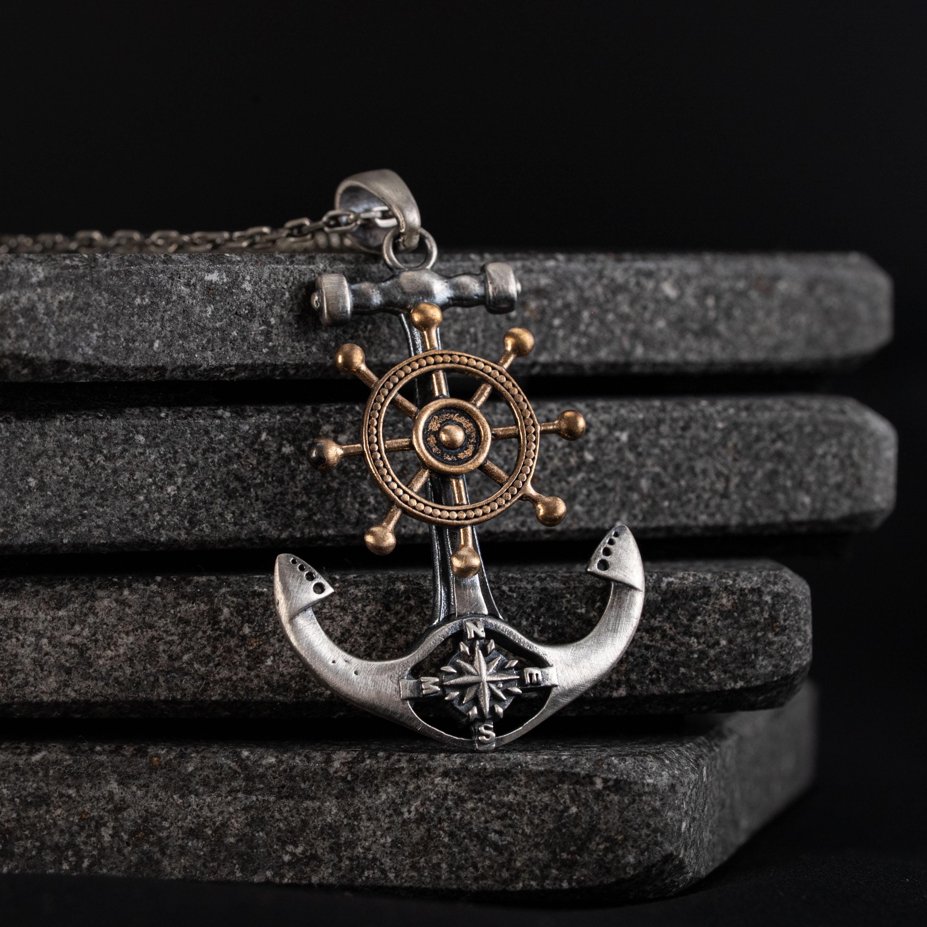 Anchor Ship Cross 925 Sterling Silver Pendant