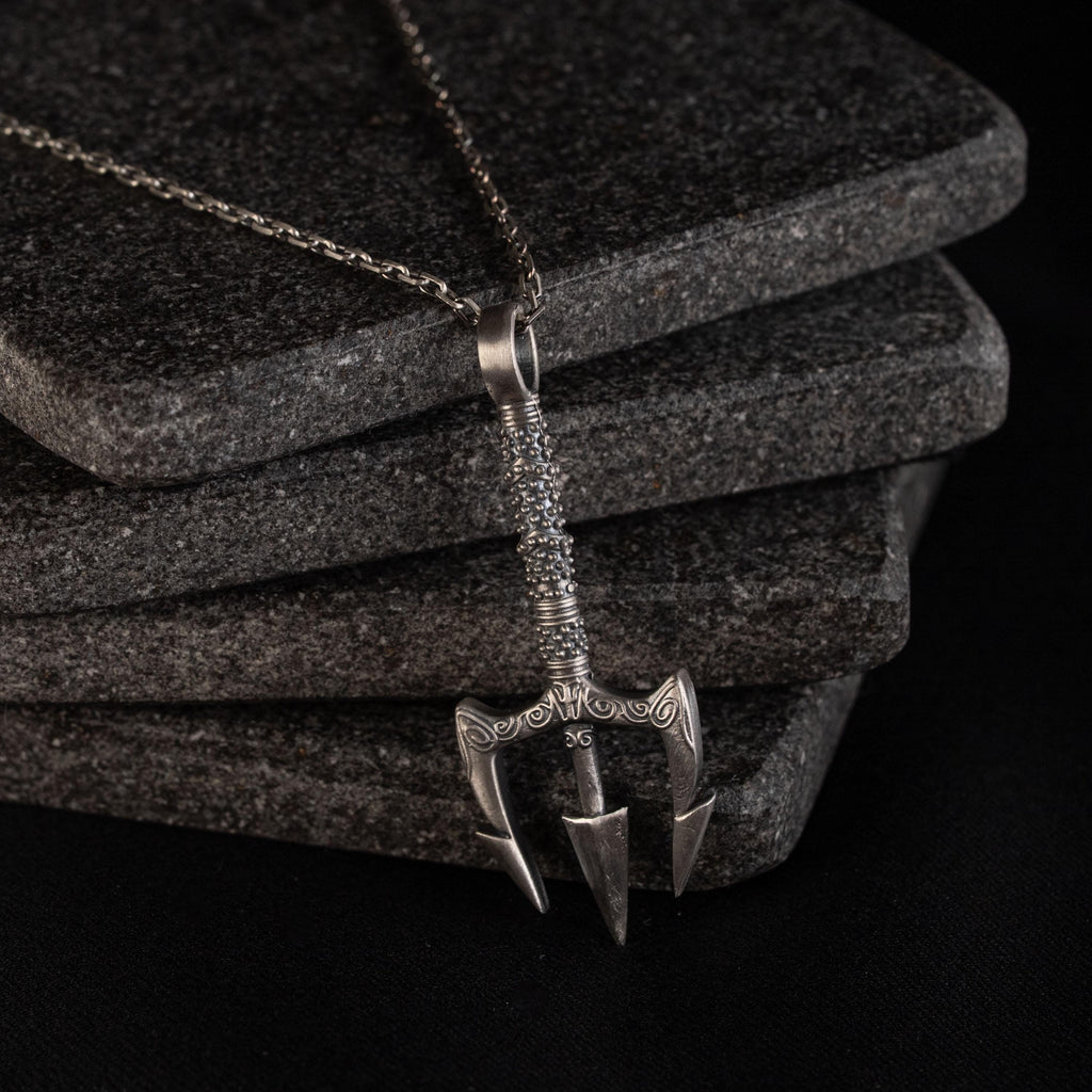 Poseidon Trident  925 Sterling Silver Pendant